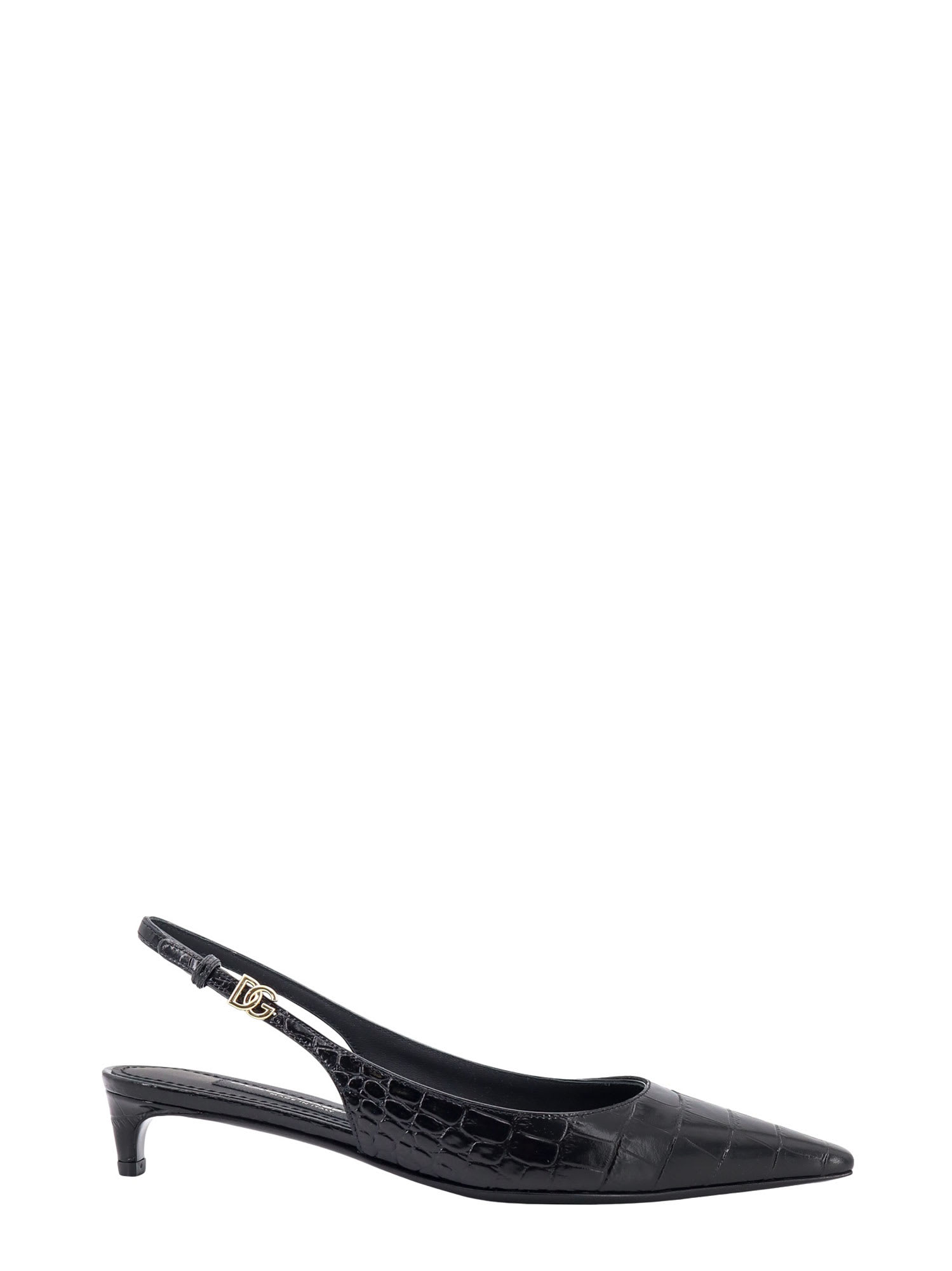 Shop Dolce & Gabbana Slingback In Black