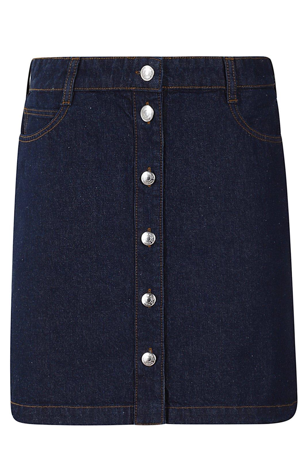 Maison Kitsuné Buttoned Denim Mini Skirt