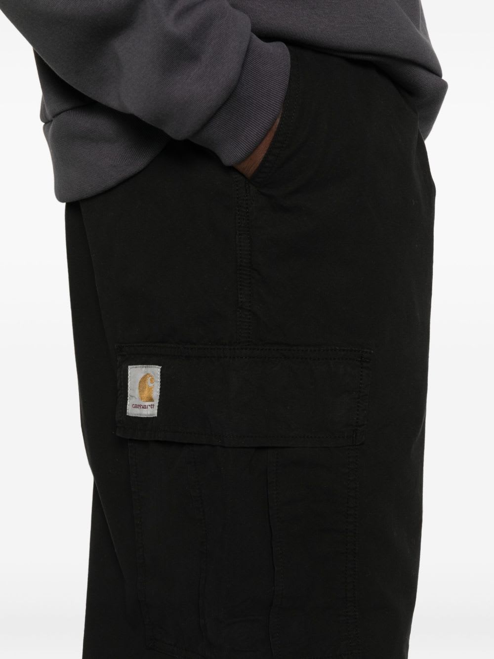 Carhartt Straight Leg Cargo Trousers With Multiple Pockets In Black