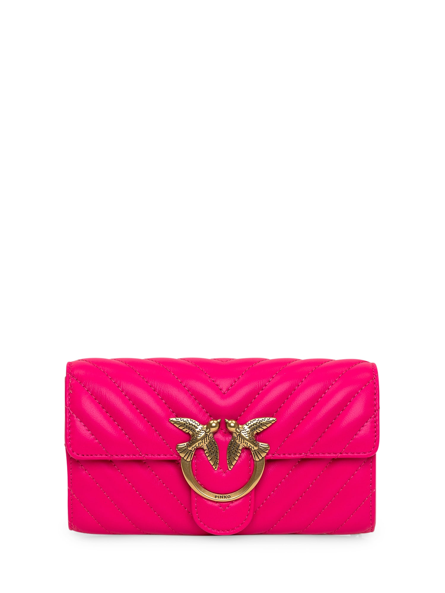 Shop Pinko Love One Wallet In Pink