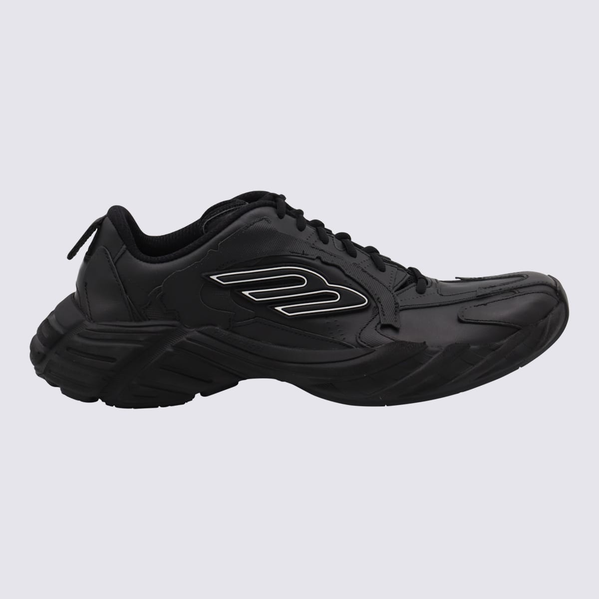 Black Leather Monday Sneakers