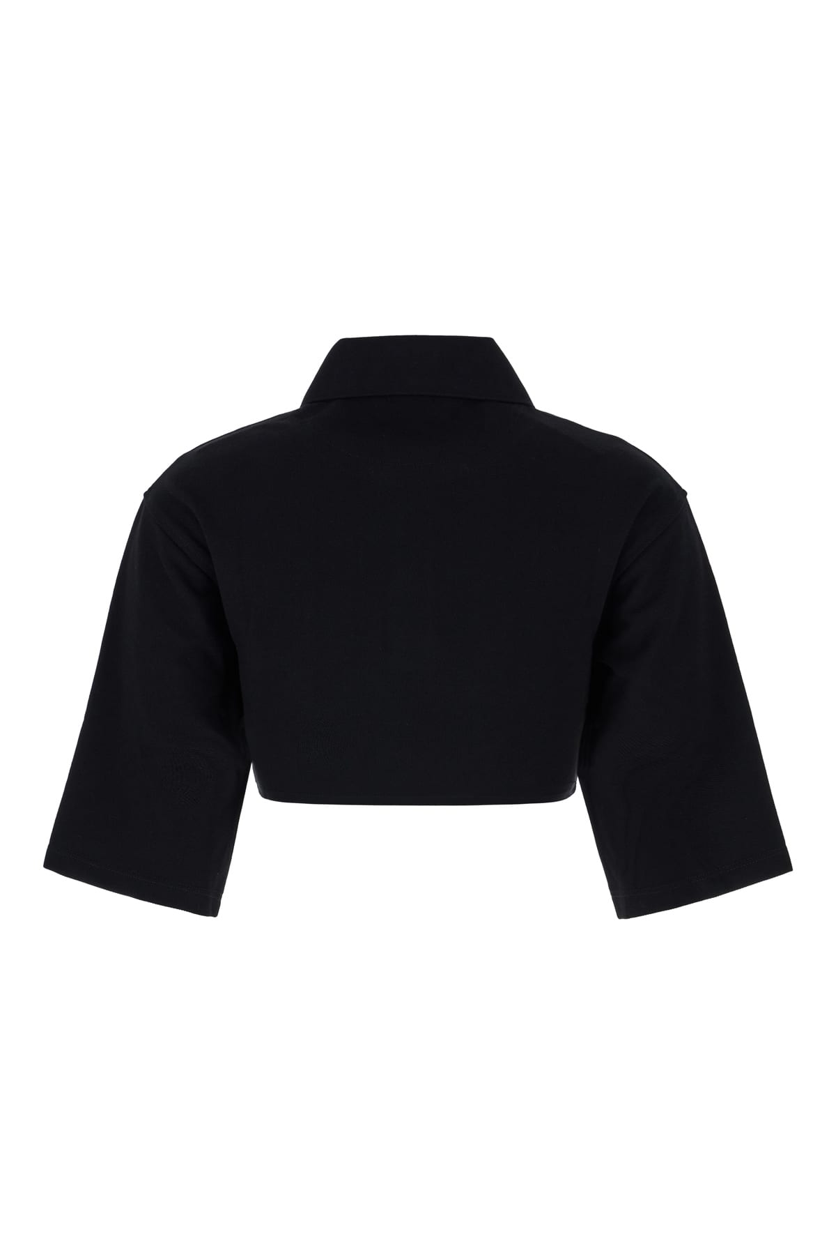 Shop Palm Angels Black Piquet Polo Shirt In 1003