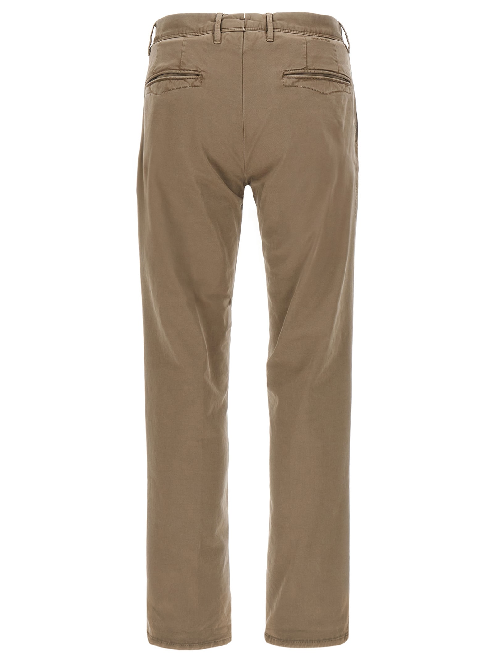 Incotex Trousers Cotton Back Pocket In Gray