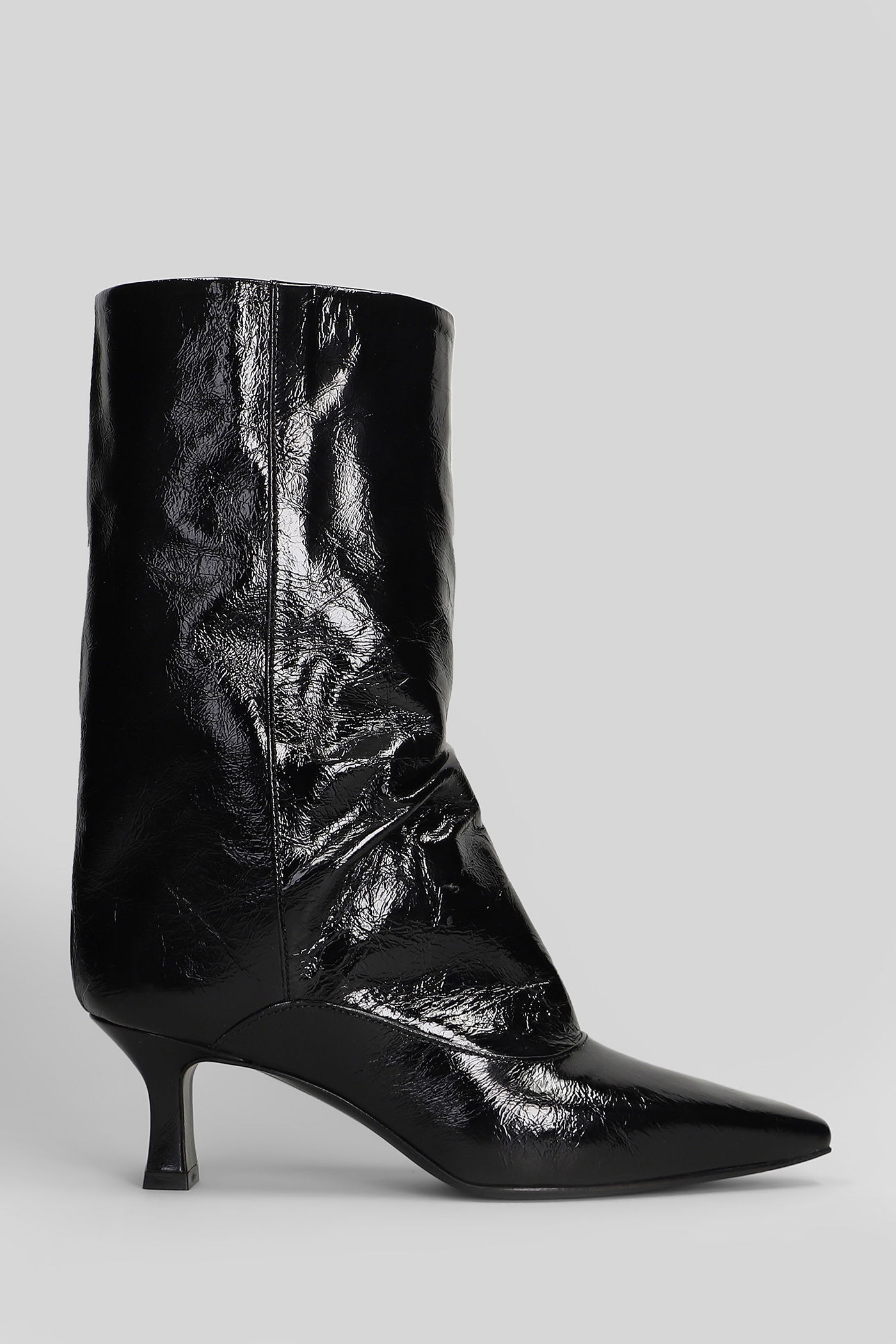 The Seller High Heels Boots In Black Leather In Black