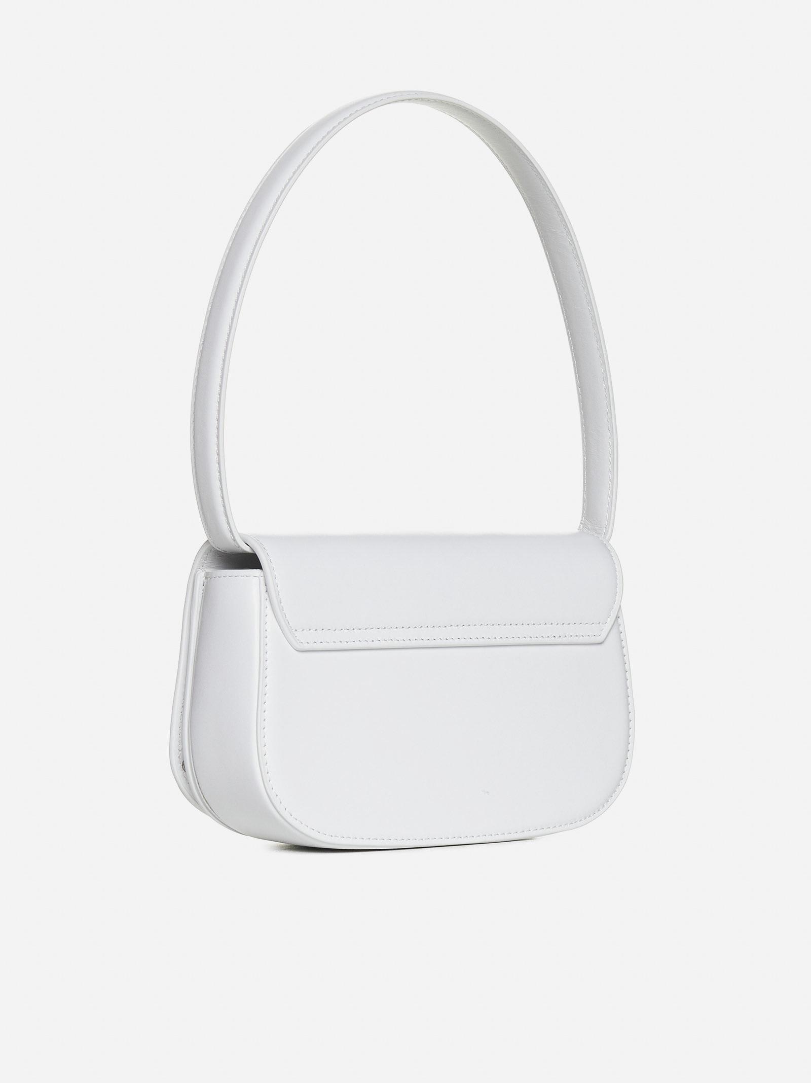 Shop Diesel 1dr Leather Shoulder Bag In White