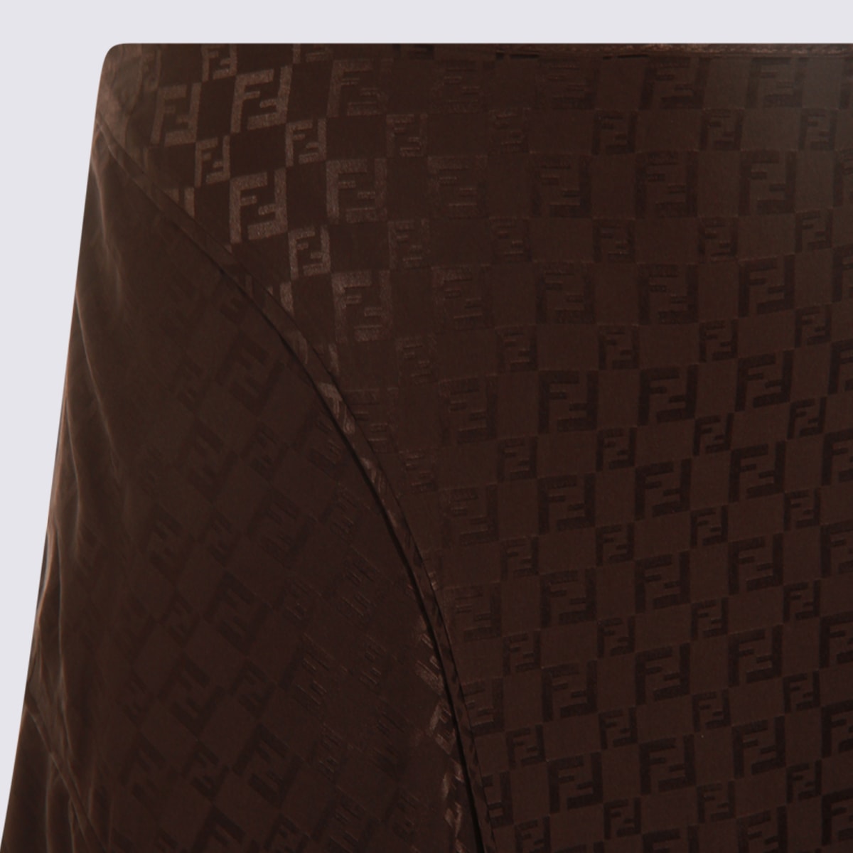 Fendi Brown Silk Skirt In Brown