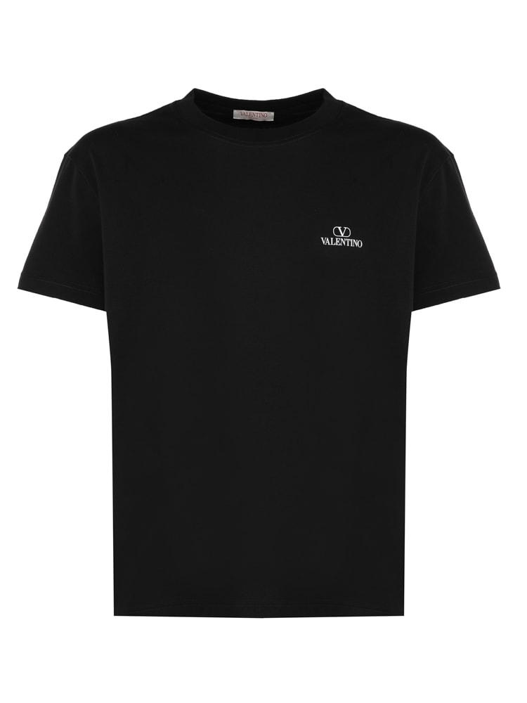 Valentino T-shirt V Logo In Cotton