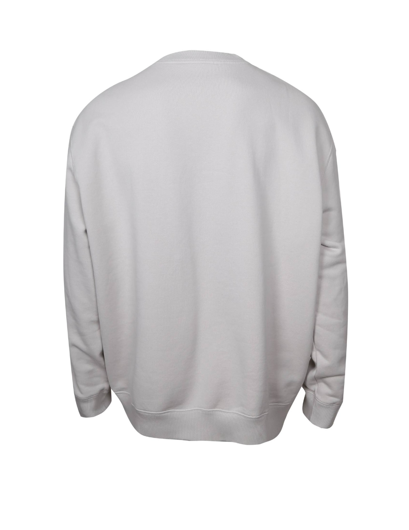 Shop Lanvin Classic Cotton Sweatshirt With Logo In Bianco Ghiaccio