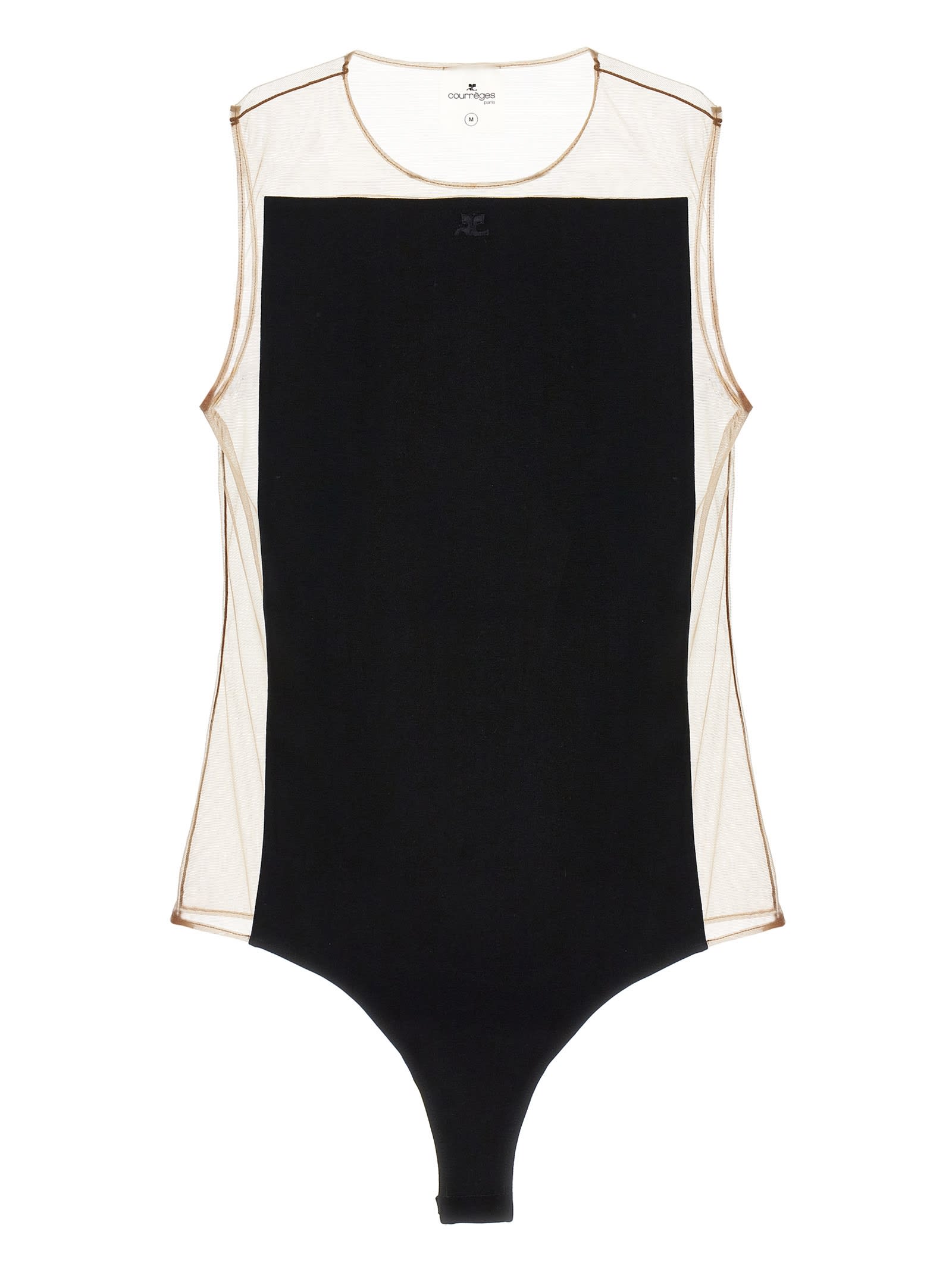 Shop Courrèges Illusion Bodysuit In Black