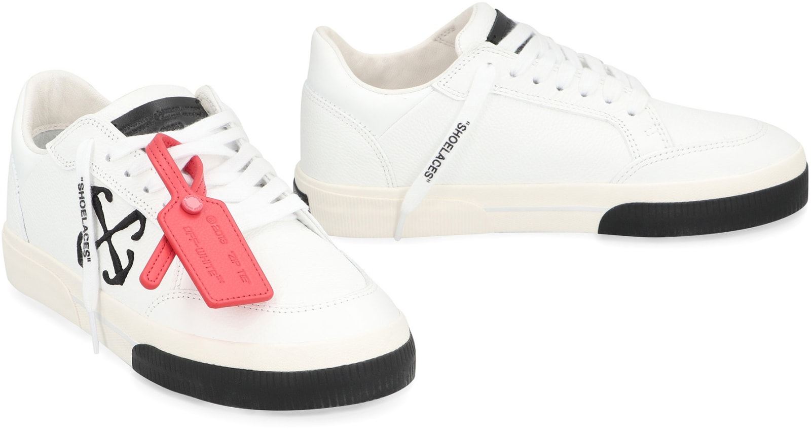 Shop Off-white New Vulcanized Leather Low-top Sneakers In White