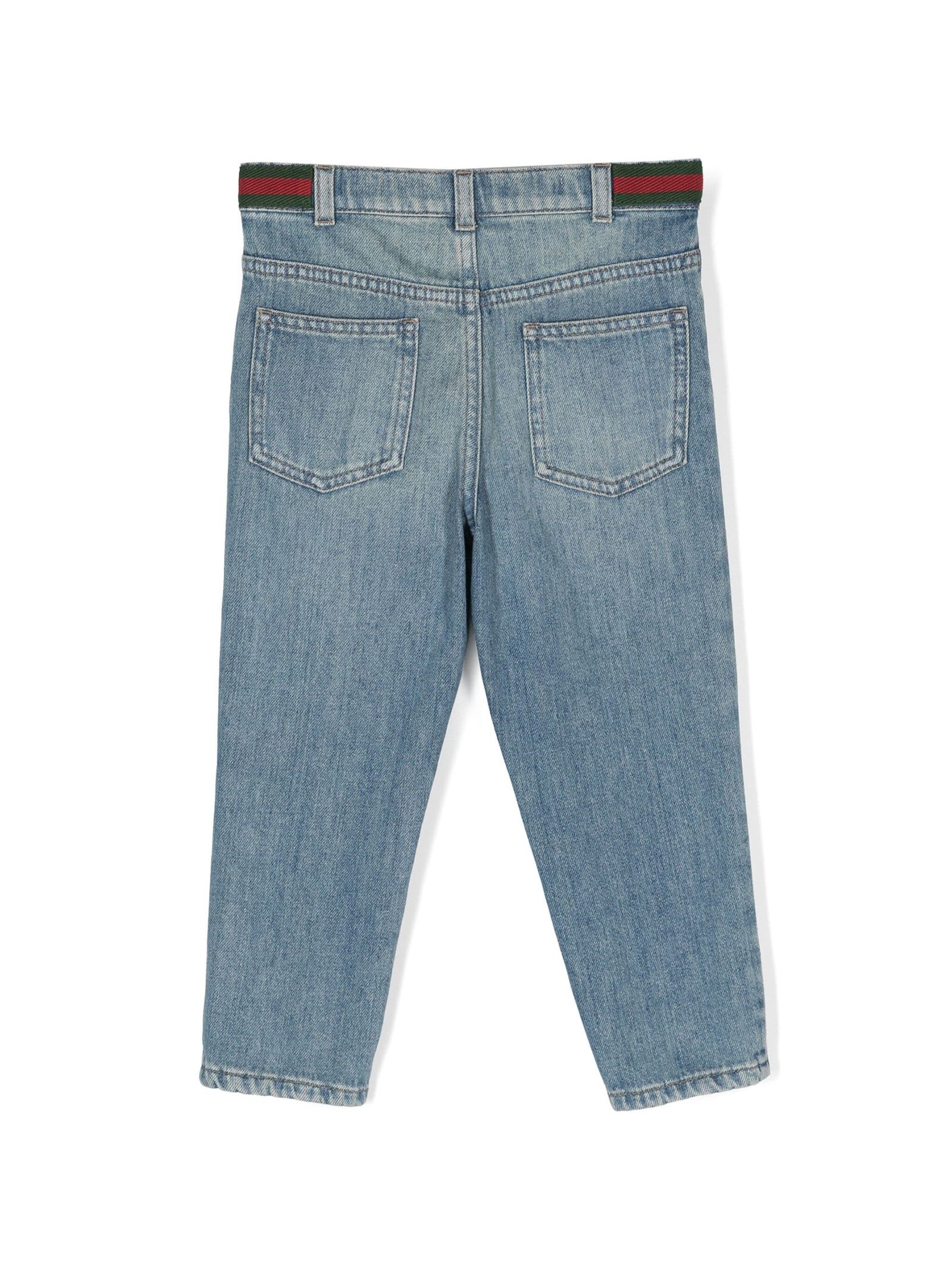 Shop Gucci Kids Jeans Blue