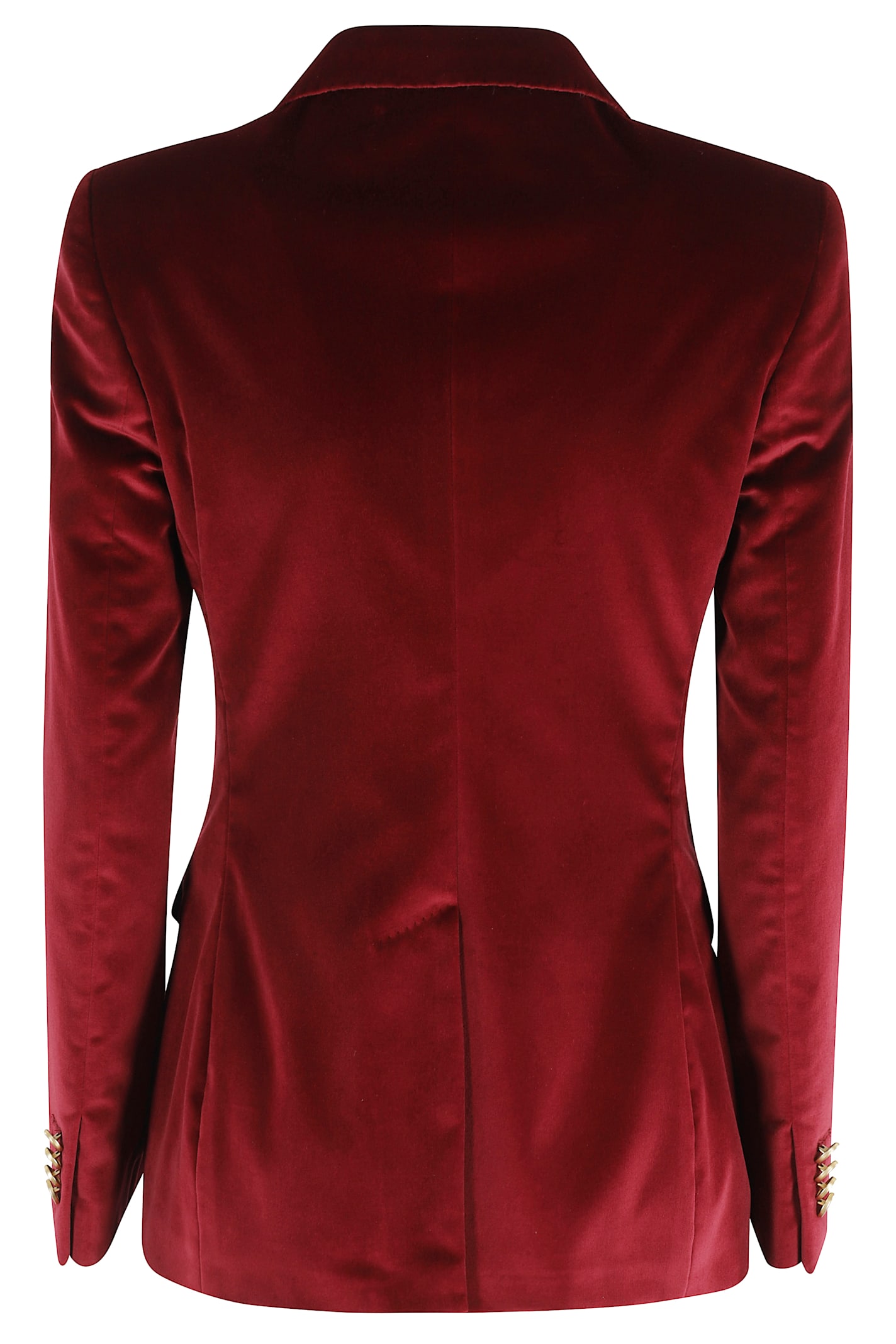 Tagliatore Velvet Double-breasted Jacket In Red