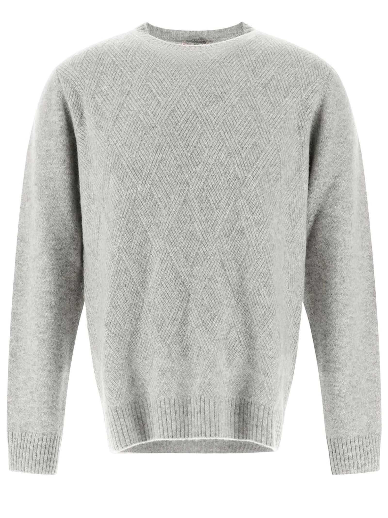 Shop Herno Sweater In Pure Cashmere Yarn In Grey