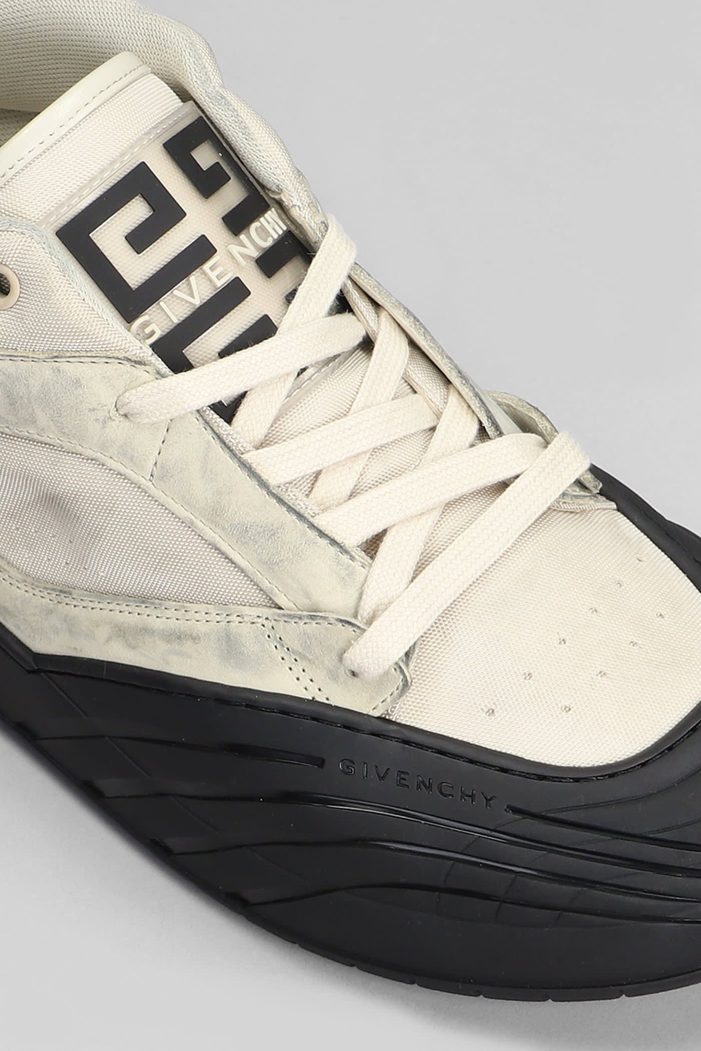 Shop Givenchy Sneakers In Beige Leather