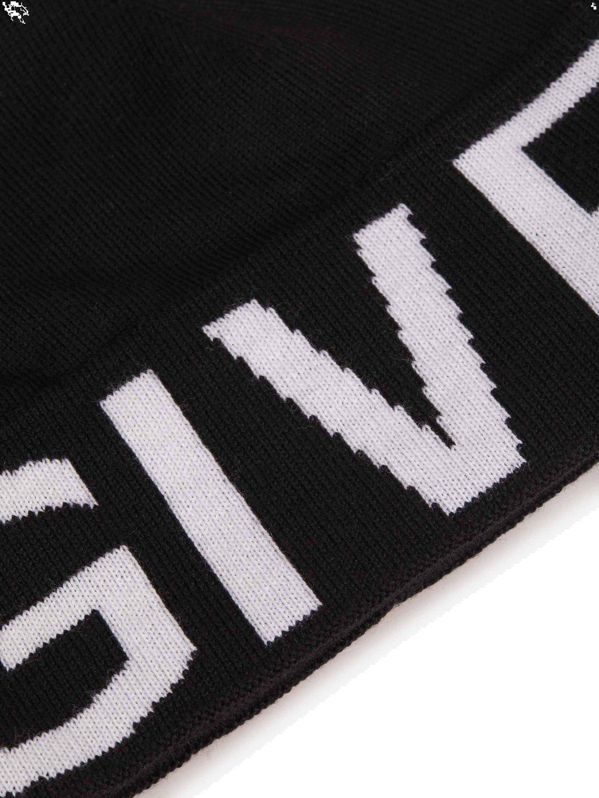 Shop Givenchy Logo Jacquard Knit Beanie In Black