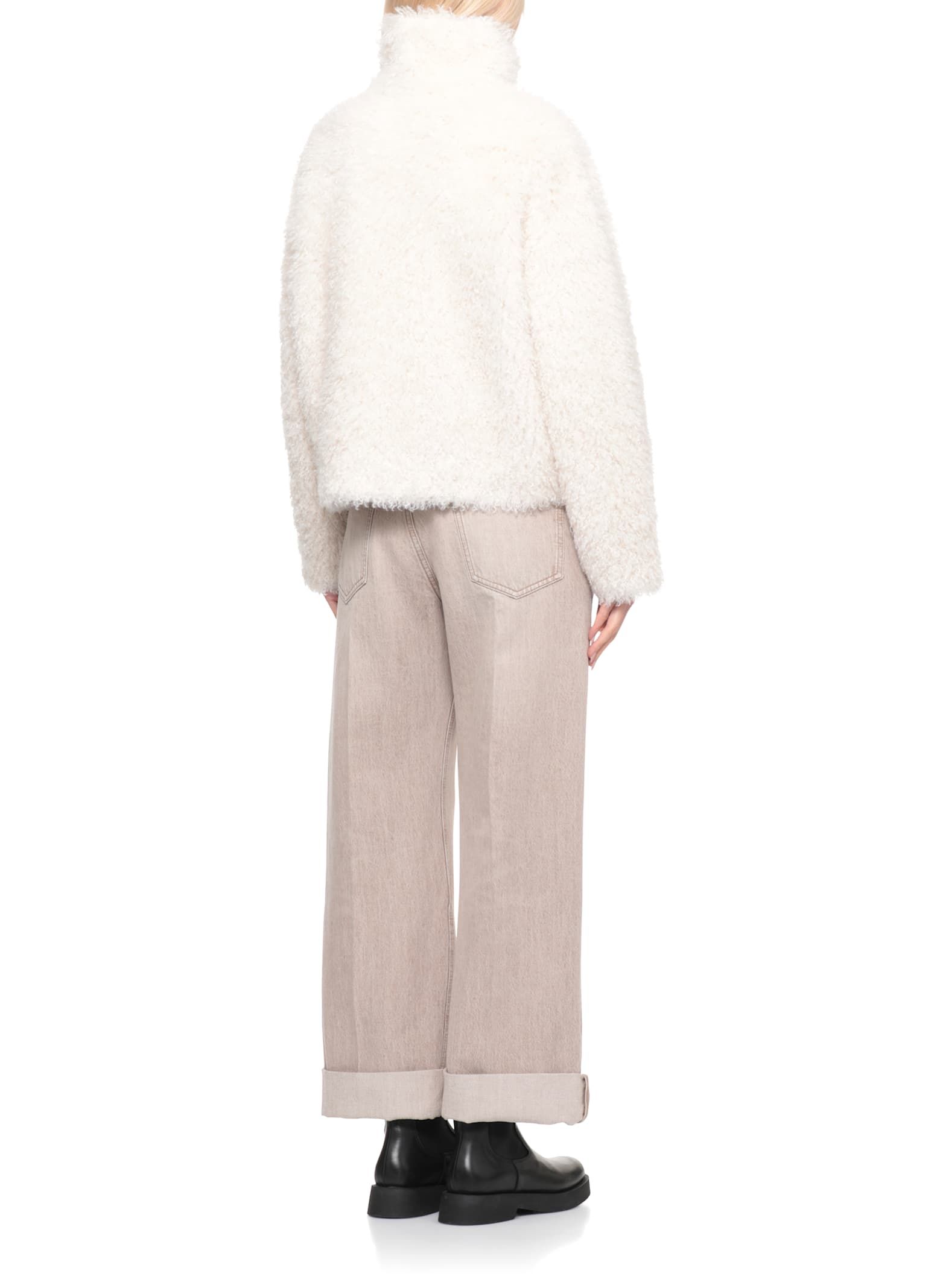 Betta Corradi Faux Fur Coat In White