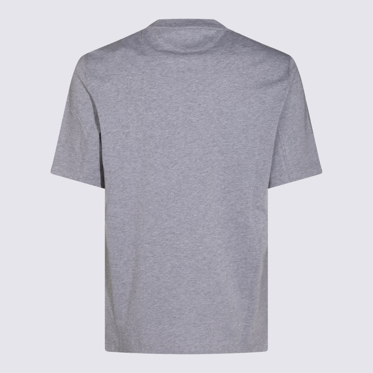 Shop Brunello Cucinelli Grey Cotton T-shirt In Grigio Medio