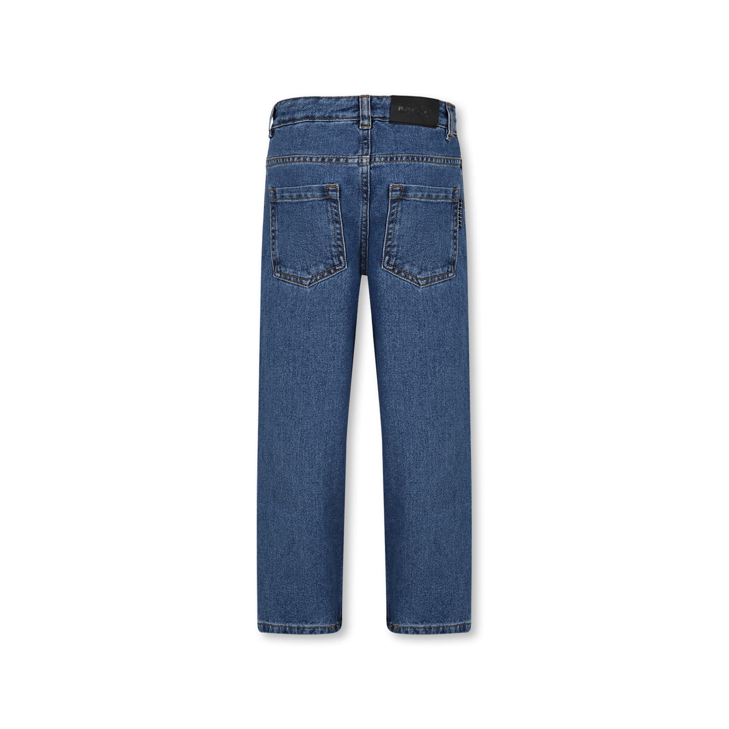 Shop Molo Blue Aiden Jeans For Boy In Denim