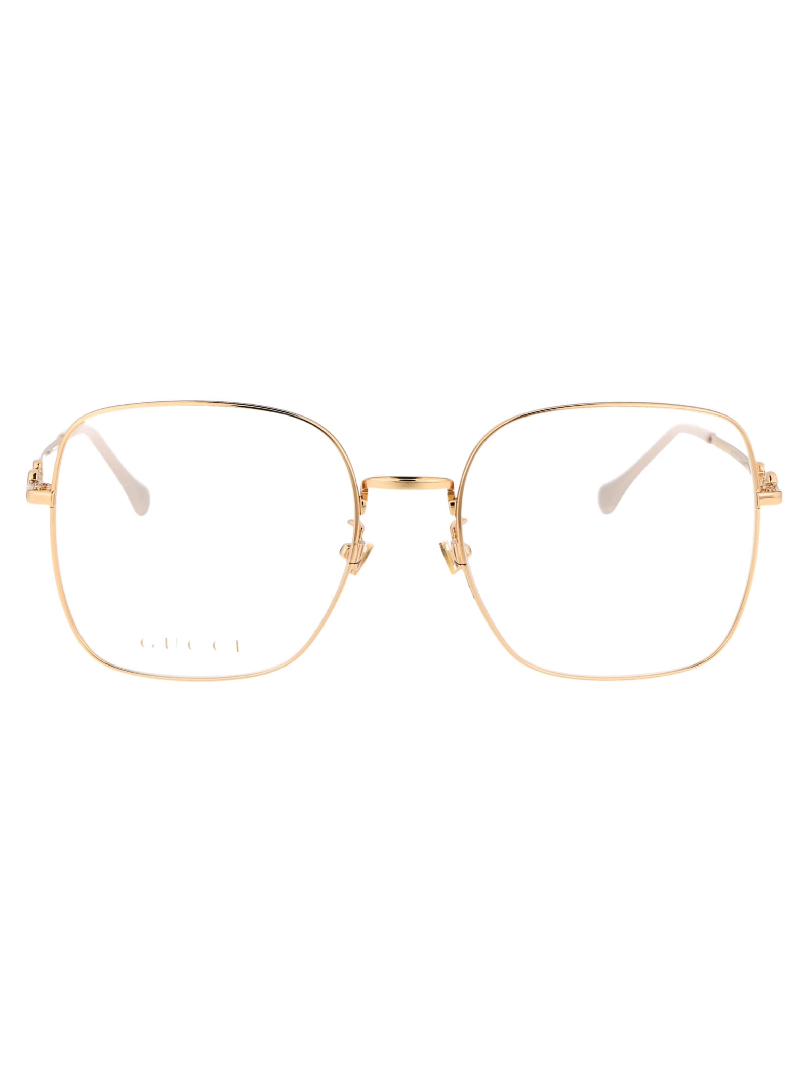 Shop Gucci Gg0883oa Glasses In 001 Gold Gold Transparent