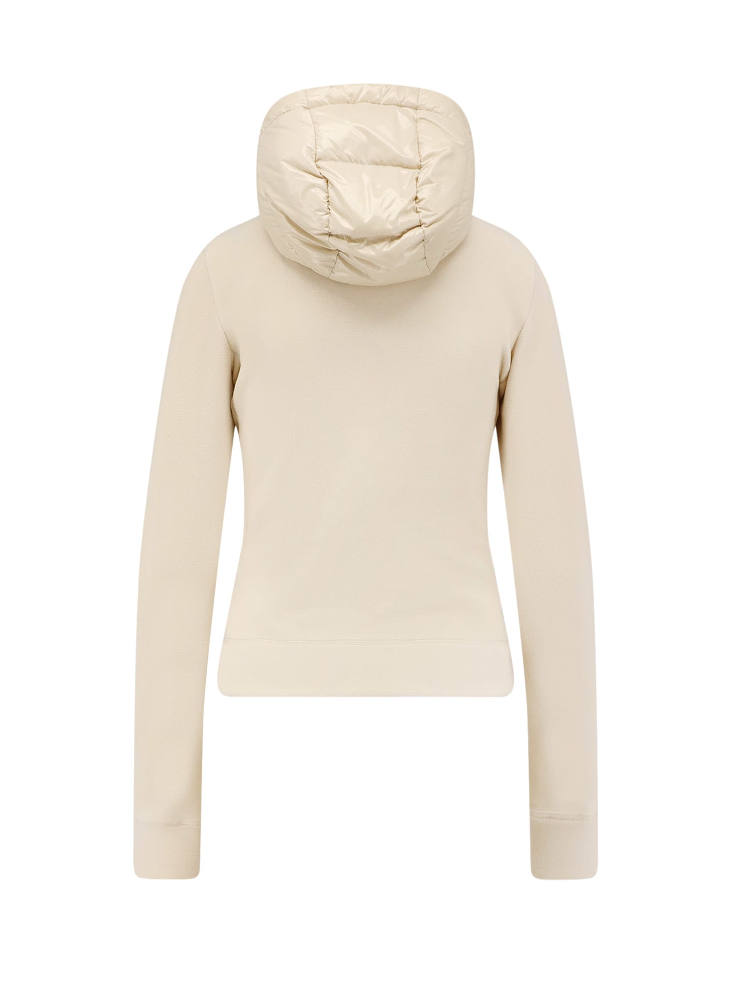 Moncler Nylon Down Jackt With Fleece Inserts In Multi