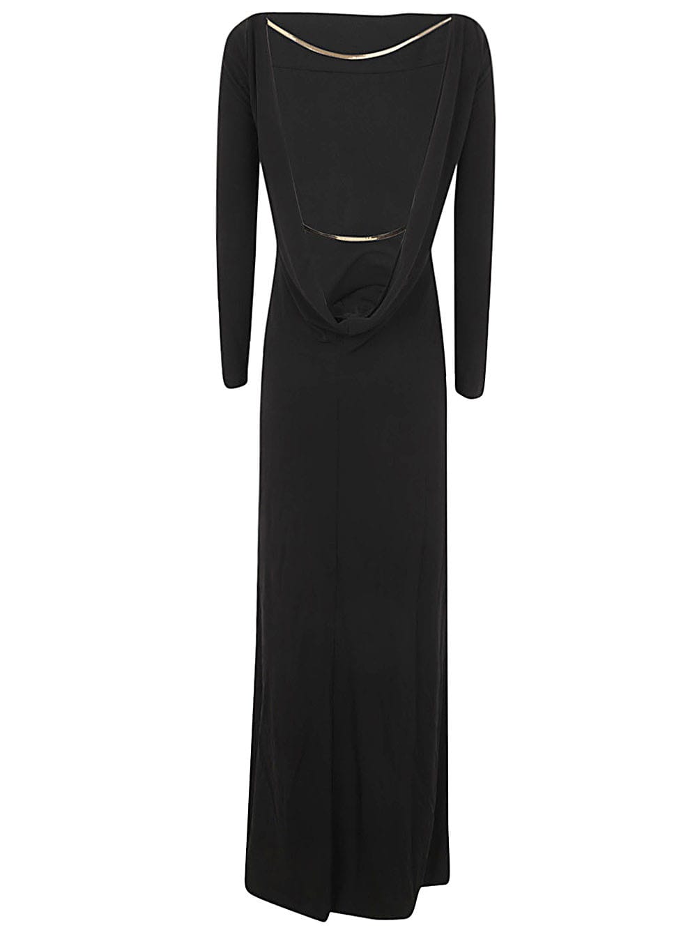 Shop Dsquared2 Open Back Long Dress In Black