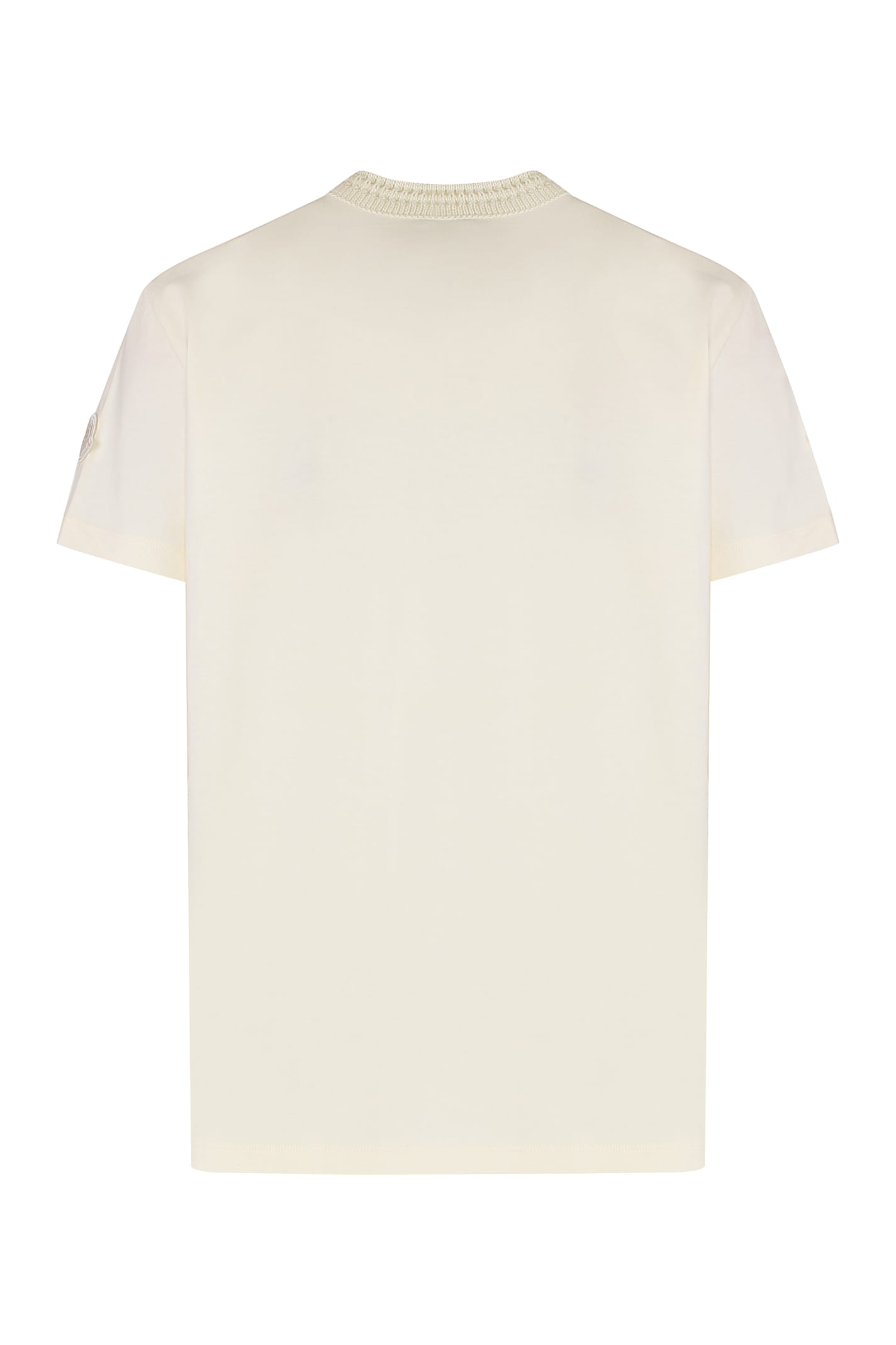 Moncler Cotton Crew-neck T-shirt In White