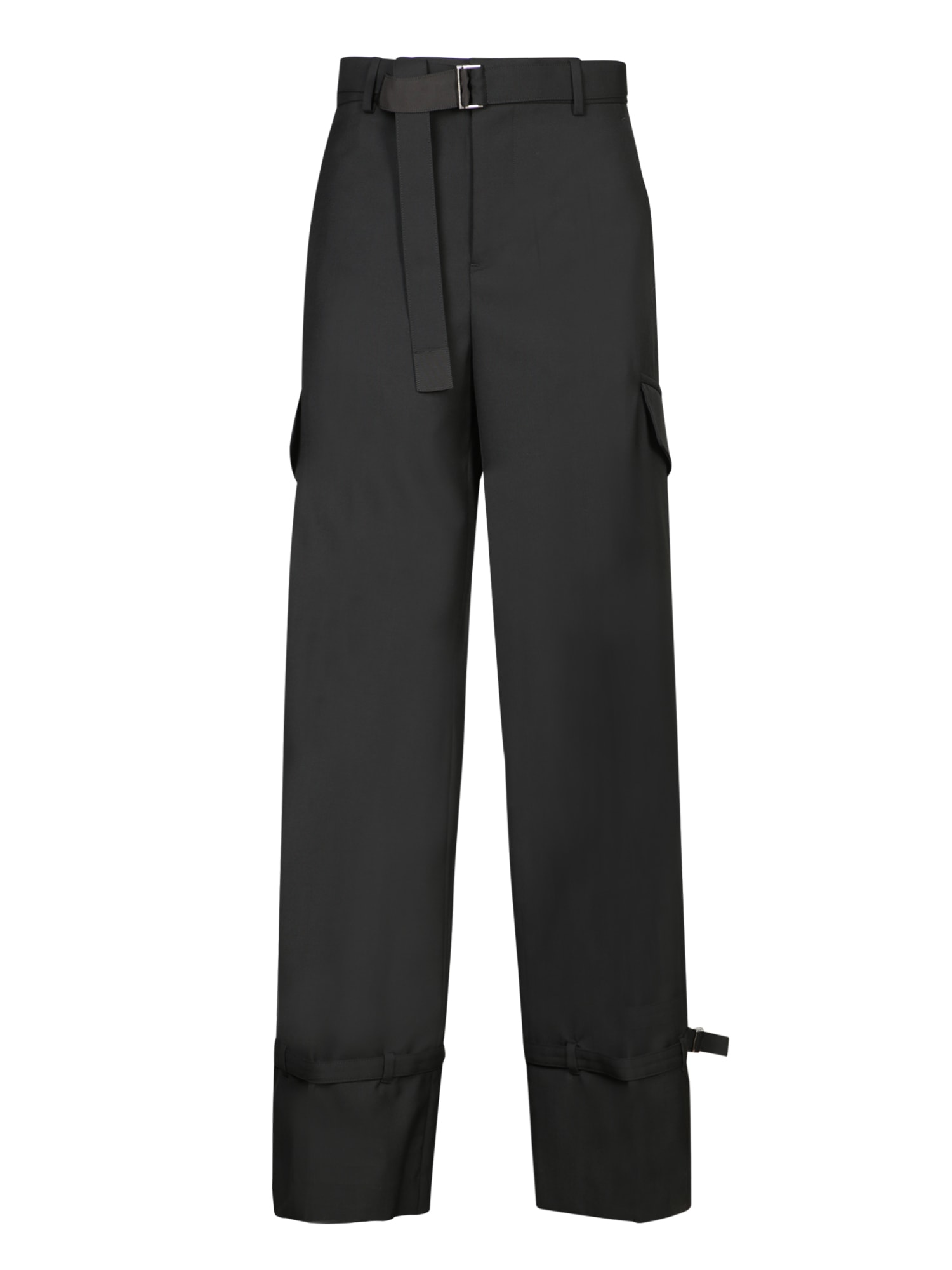 Shop Sacai Black Suiting Trousers