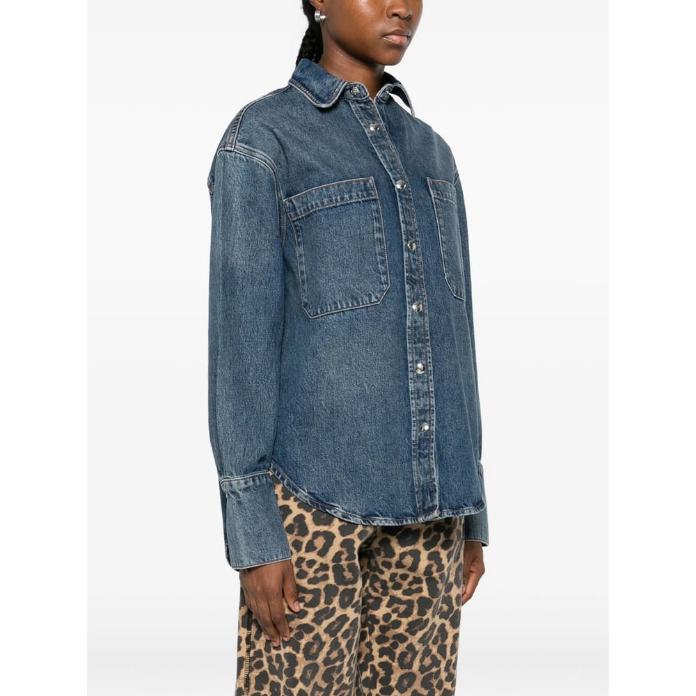 Anine Bing Dante Denim Jacket In Blue