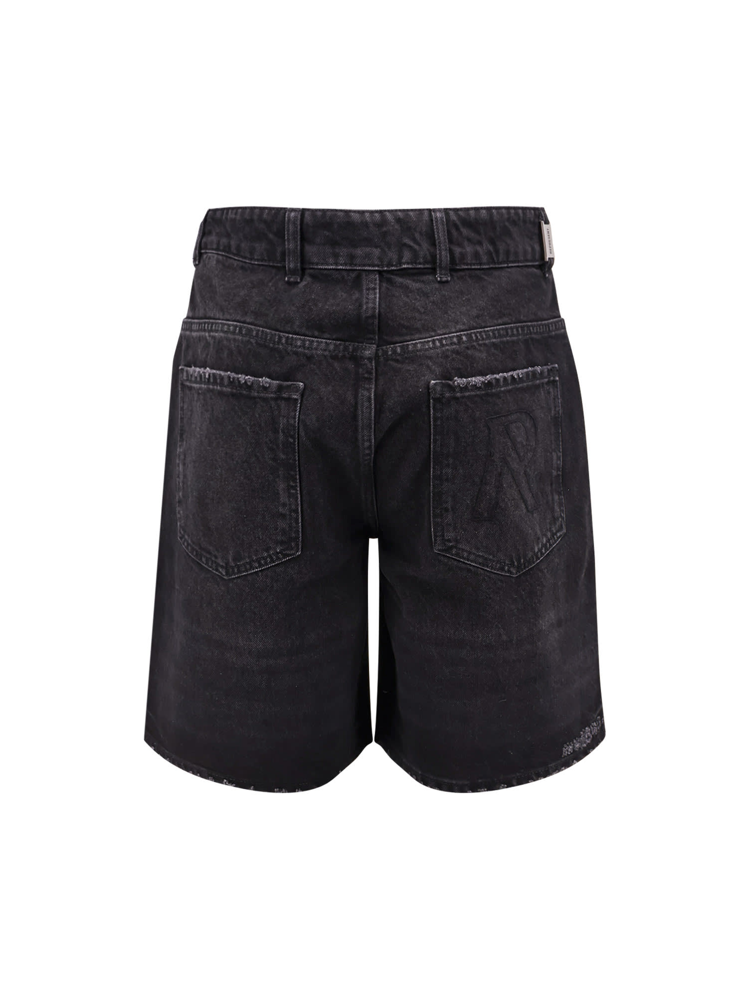 Represent Tailored Stone-washed Denim Bermuda Shorts