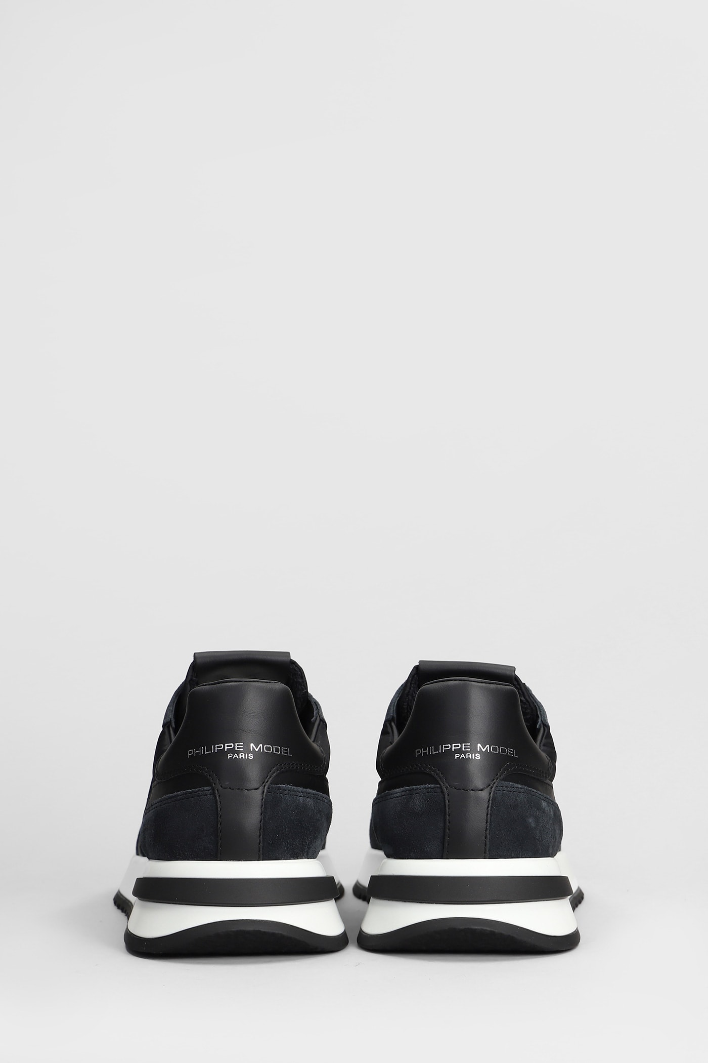 Philippe Model Tropez 2.1 Low Sneakers In Black Suede And Fabric In Black