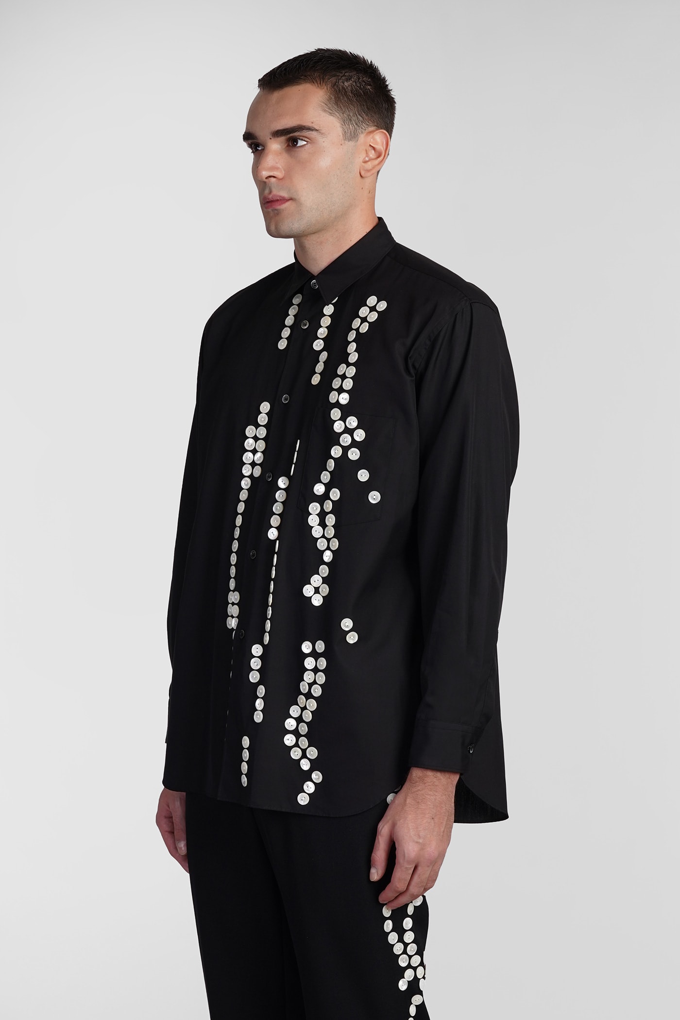 Shop Comme Des Garçons Homme Deux Shirt In Black Cotton