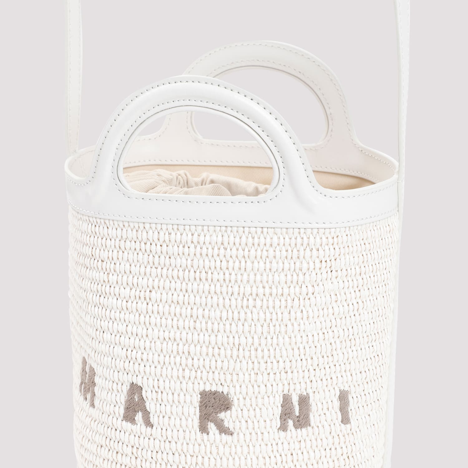 Shop Marni Tropicalia Mini Bucket Bag In Shell