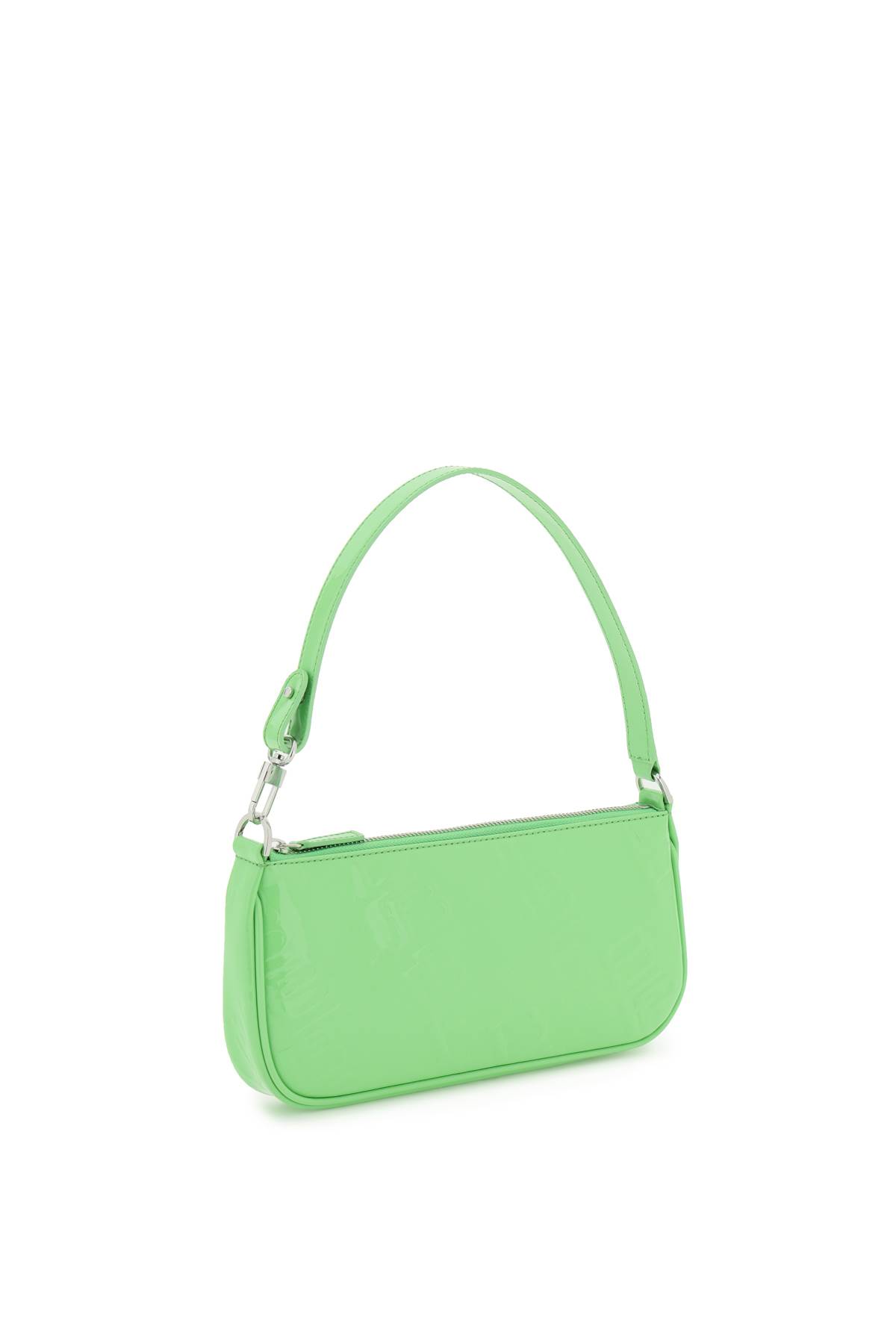 Shop By Far Patent Leather Rachel Bag In Fresh Green (green)