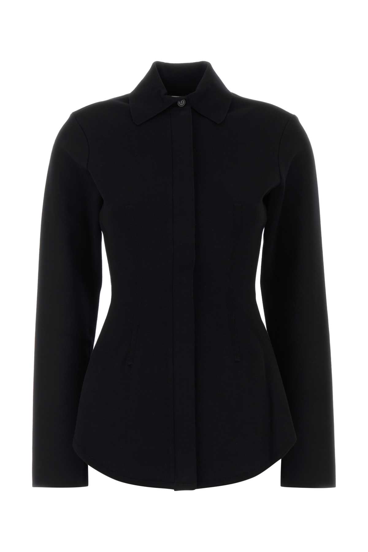 Sportmax Cardigan With Collared Design And Long Sleeves In Black