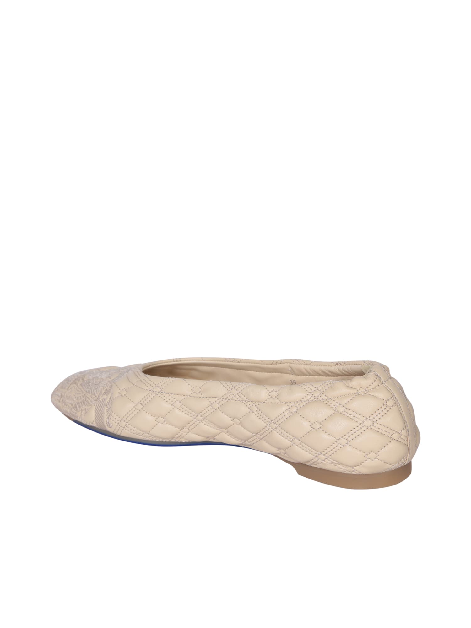 Shop Burberry Sadler Beige Ballerina