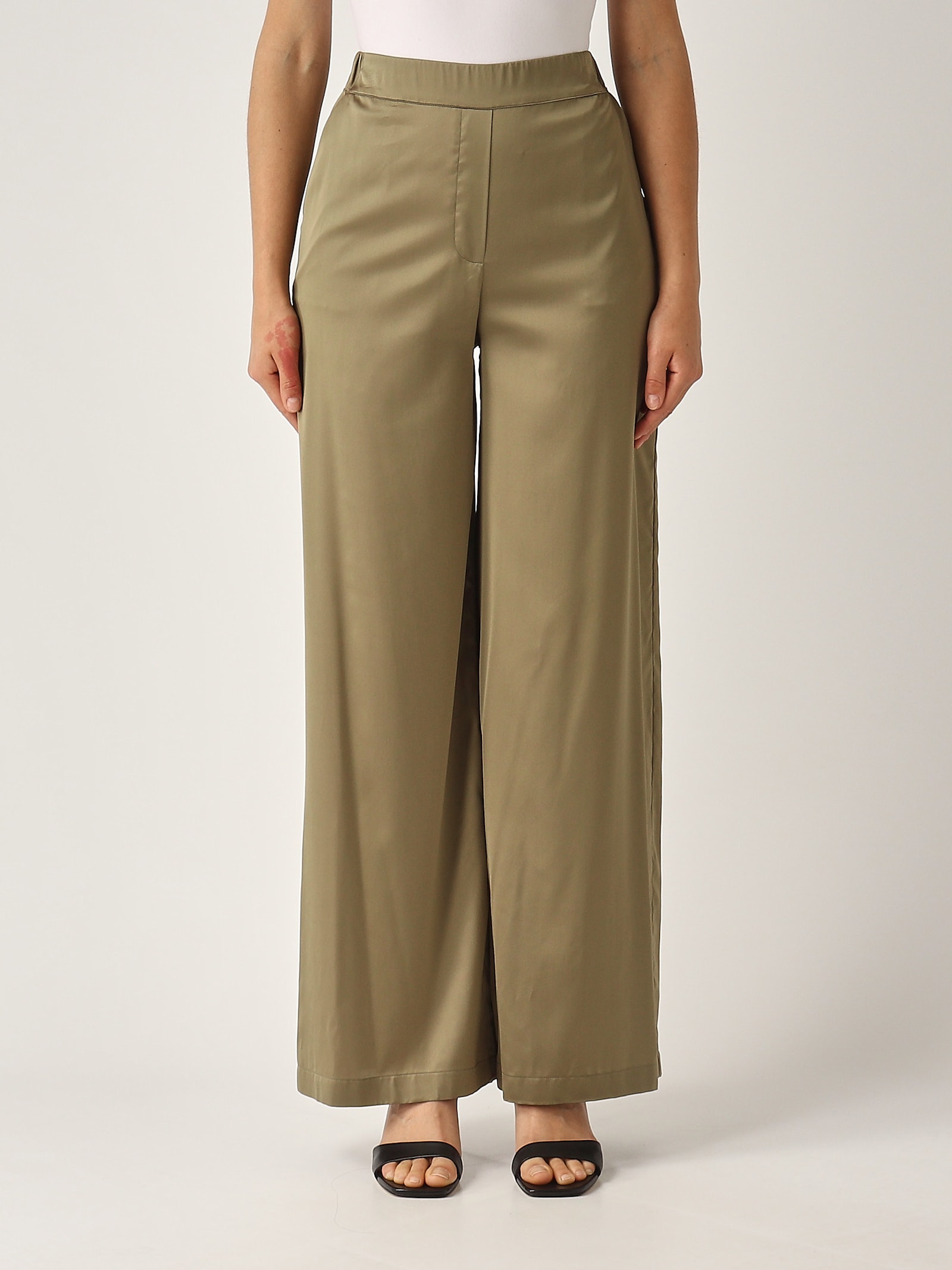 Gran Sasso Pantalone Palazzo Trousers In Brown