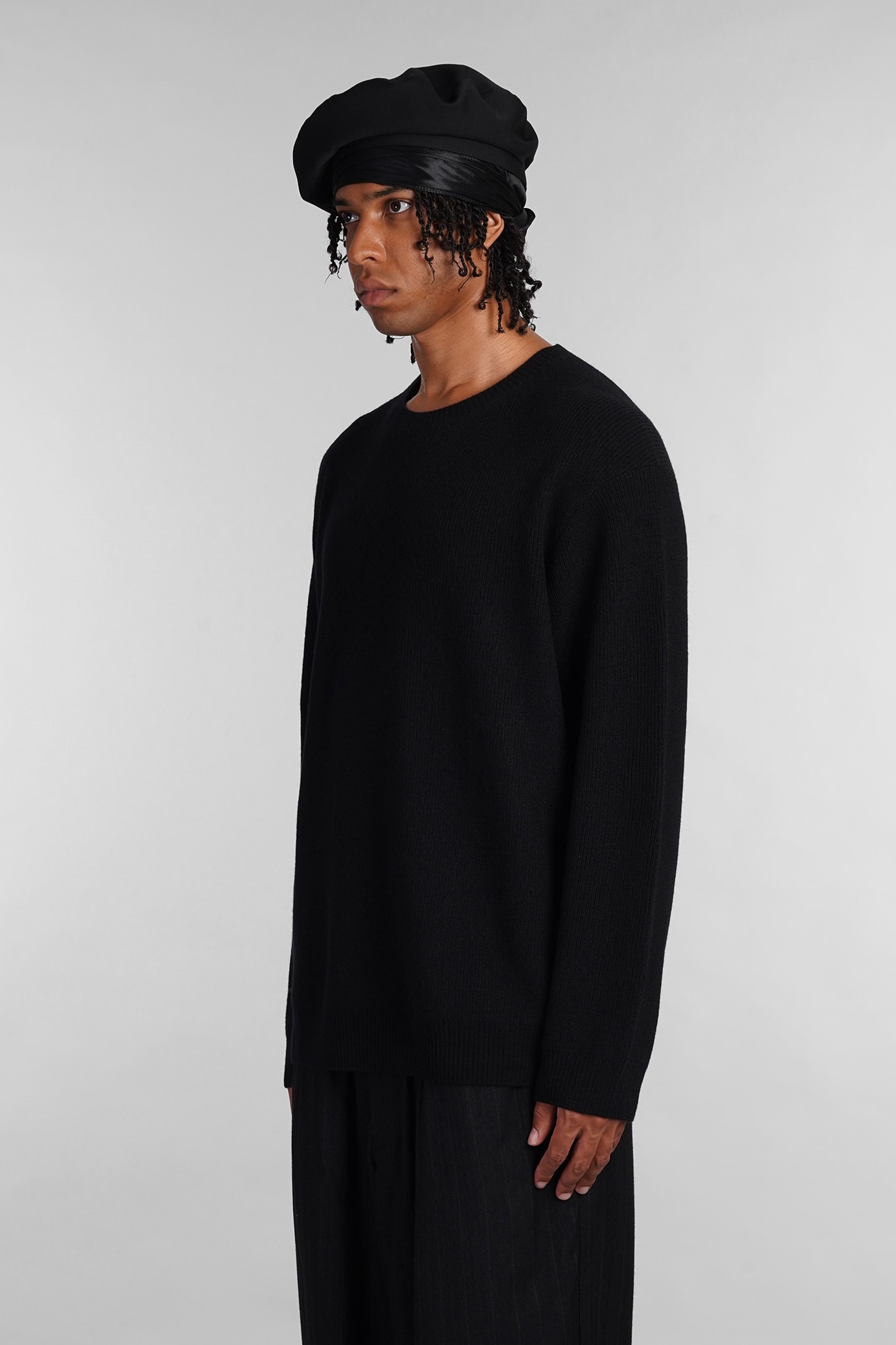 Shop Yohji Yamamoto Knitwear In Black Wool