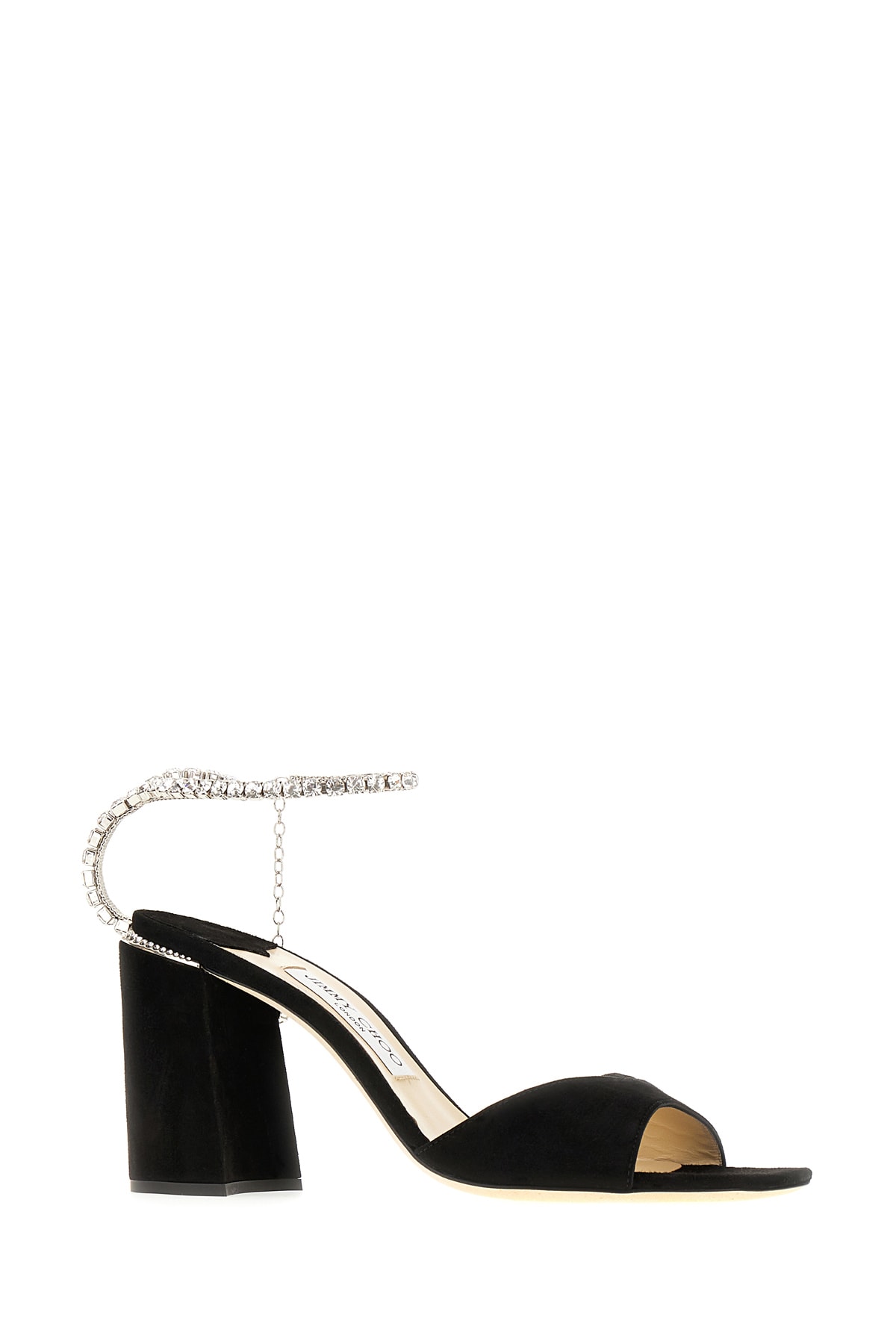 JIMMY CHOO BLACK SUEDE SANDALS