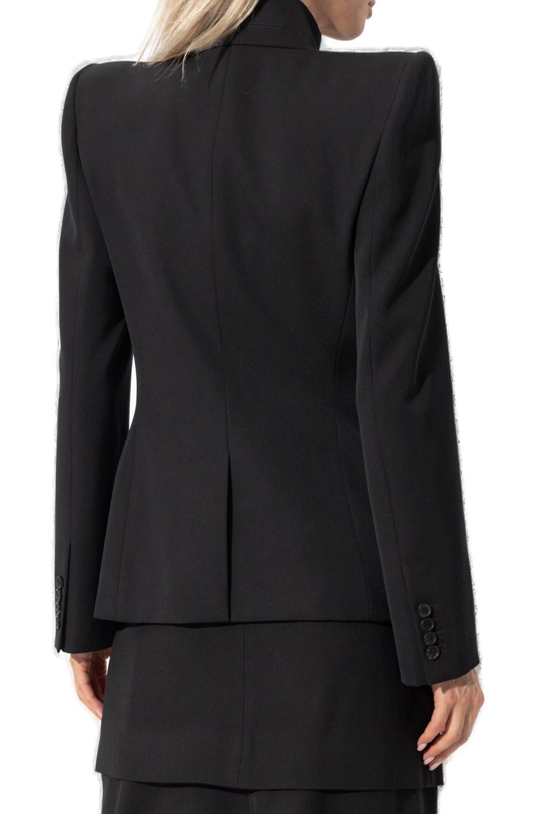 Shop Alexander Mcqueen Twisted Spliced Jacket In Black