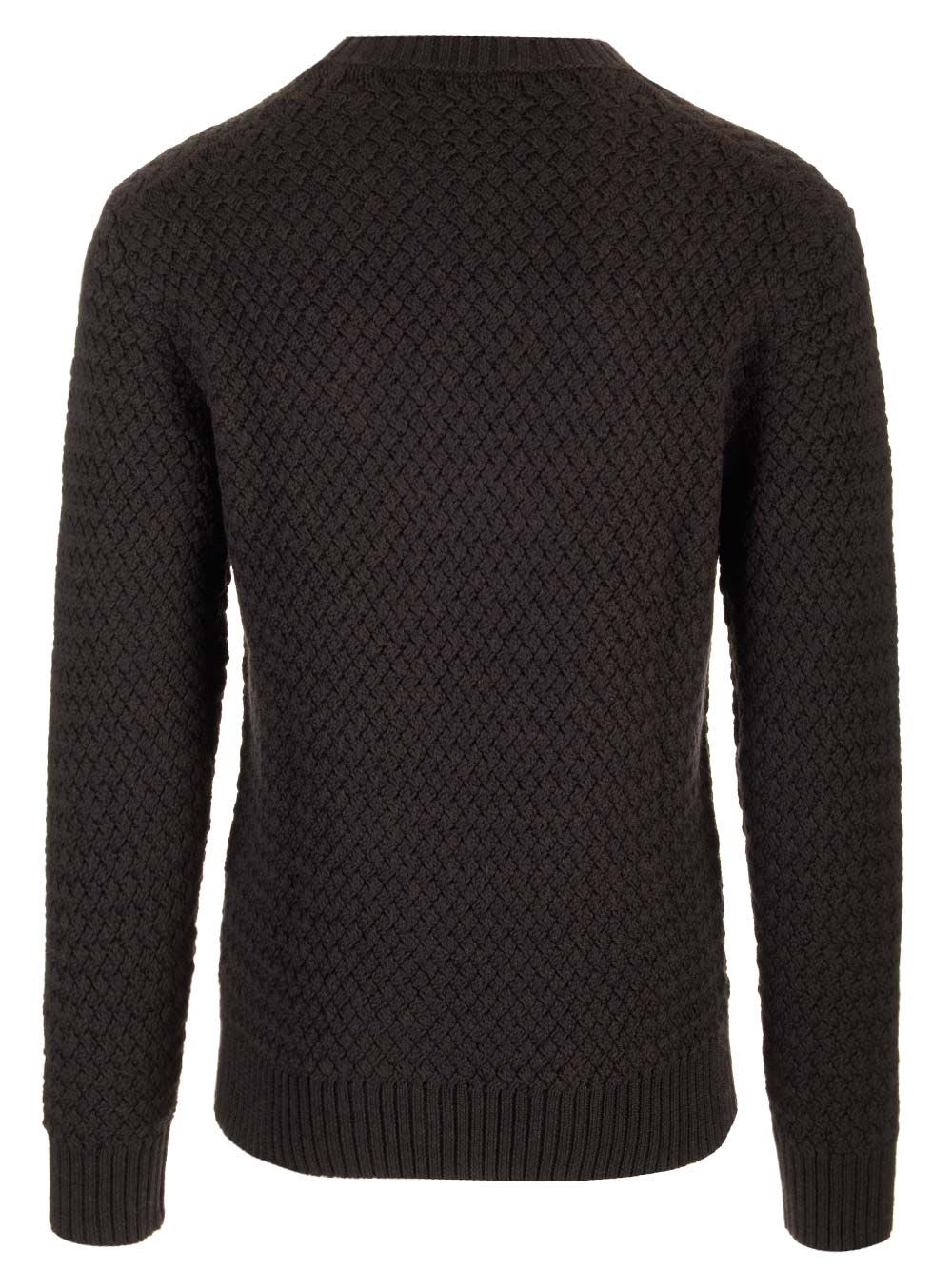 Shop Tagliatore Crew Neck Sweater In Brown