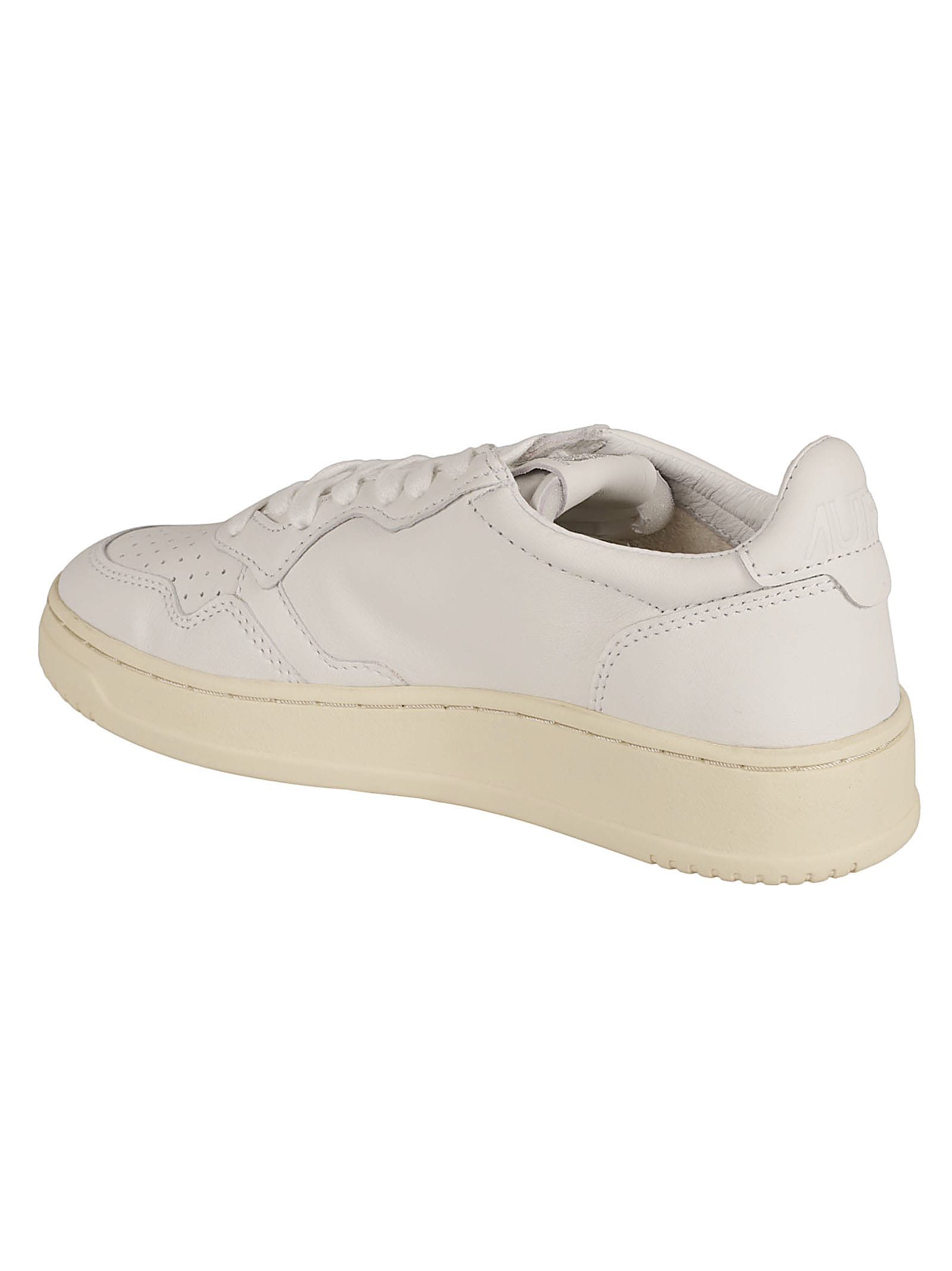 Shop Autry Logo Patched Low Sneakers In White