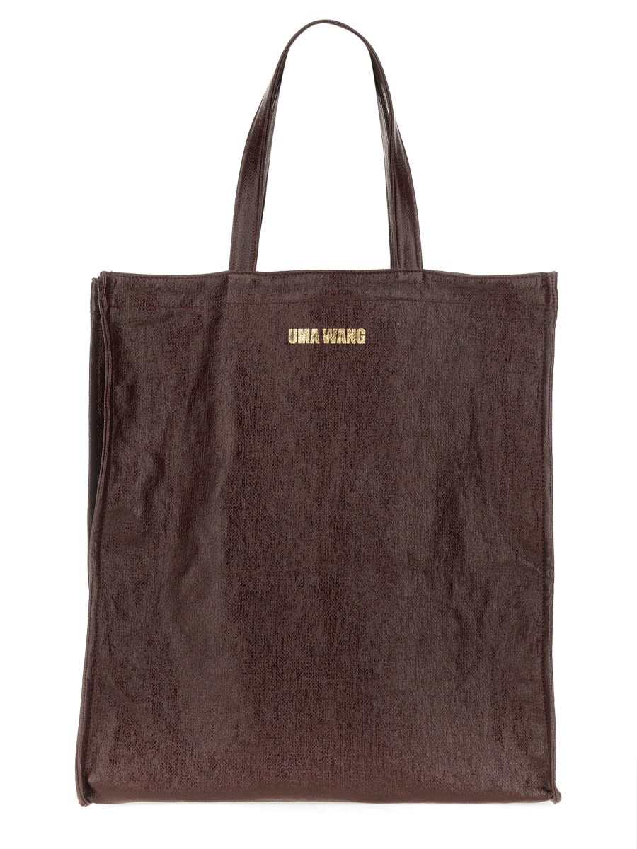 Shop Uma Wang Tote Bag In Bordeaux