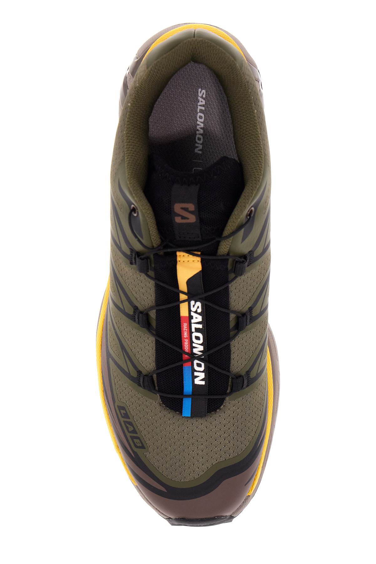 Shop Salomon Xt-6 Sneakers In Olive Night Black Sulphur (green)