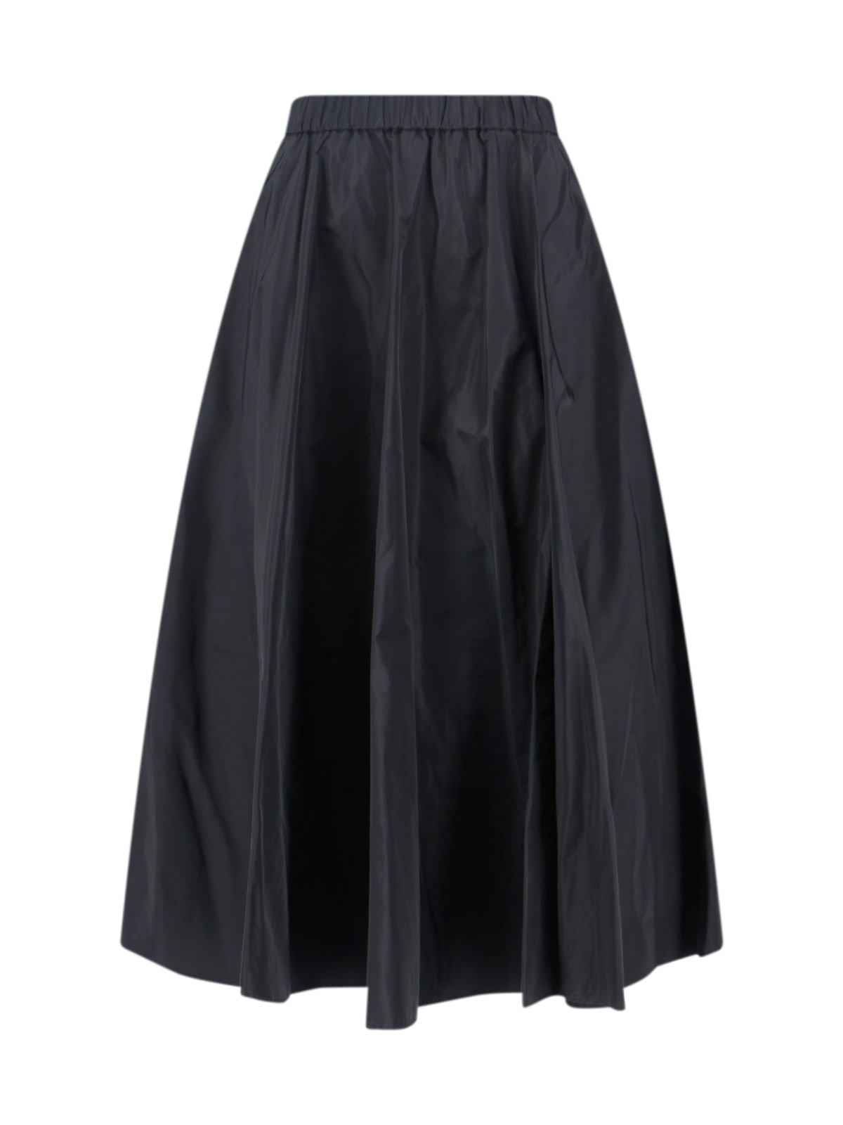 Aspesi Flared Midi Skirt Side Pockets In Black