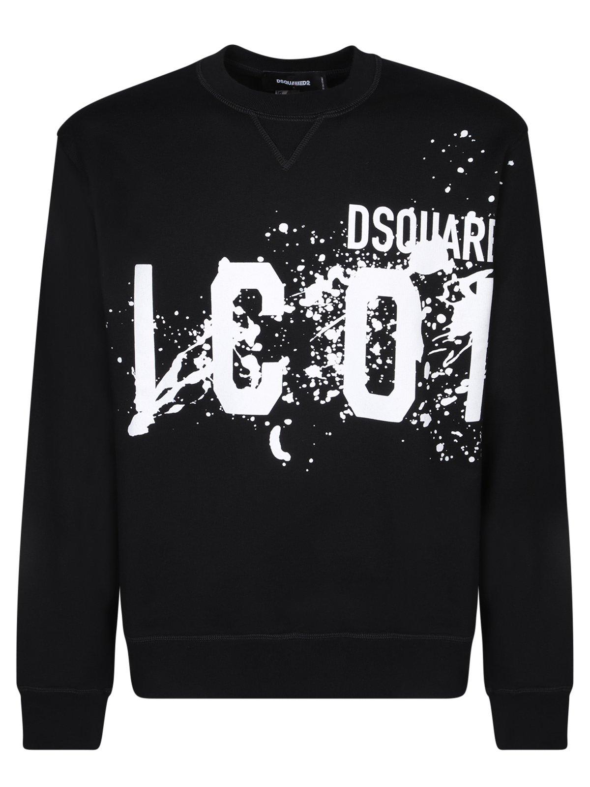 Shop Dsquared2 Logo Printed Crewneck Sweatshirt