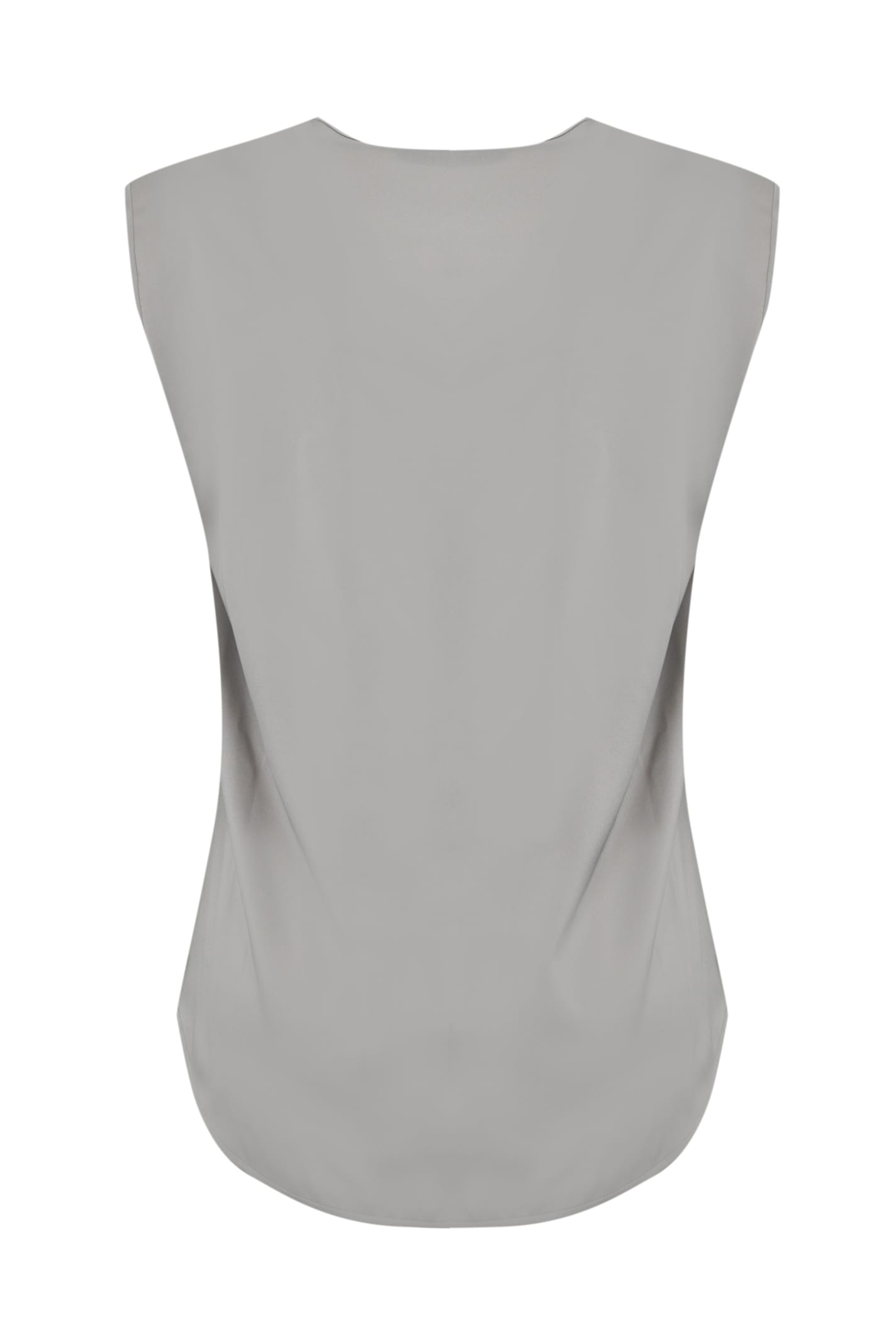 D Exterior Fluid Satin Tank Top In Gray