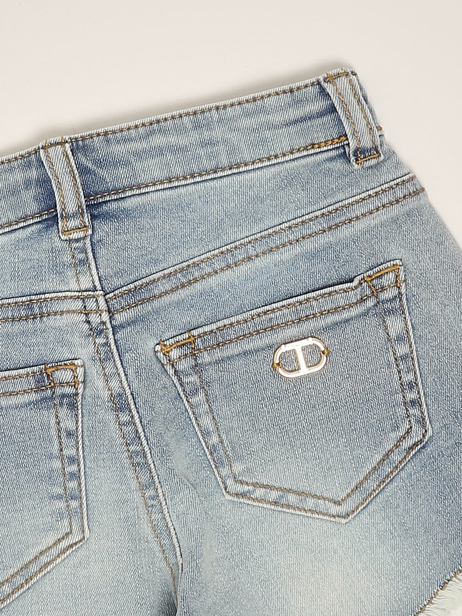 Twinset Denim Shorts Shorts In Blue