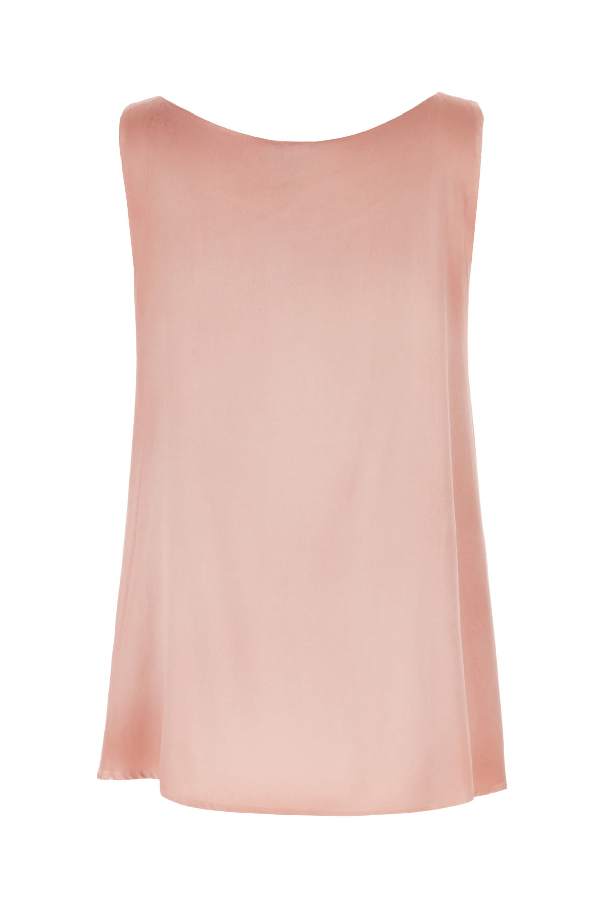 Shop Avant Toi Pink Stretch Silk Top In 00677