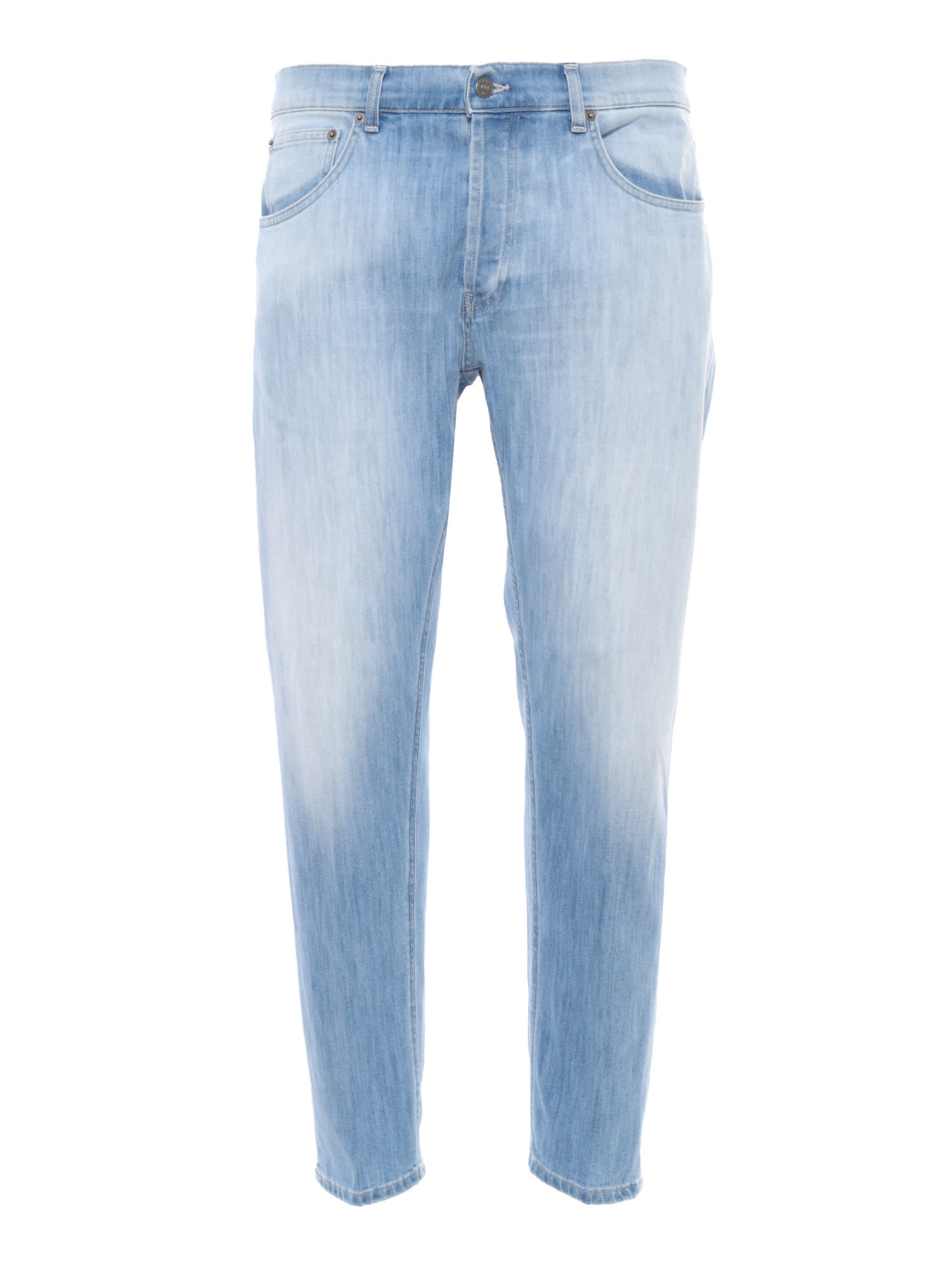 Shop Dondup Washed Light Blue Jeans
