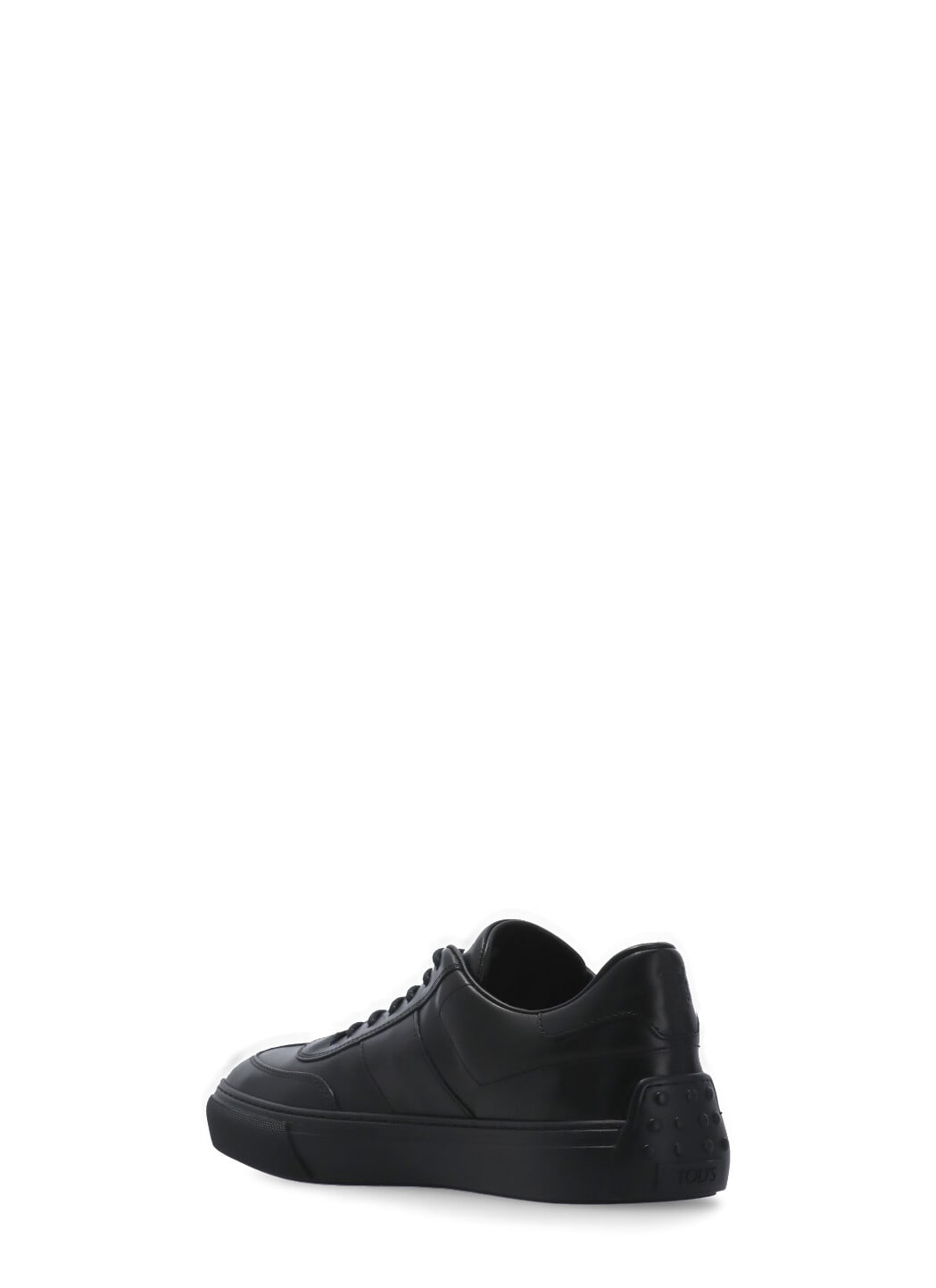 Shop Tod's Leather Sneakers In Black